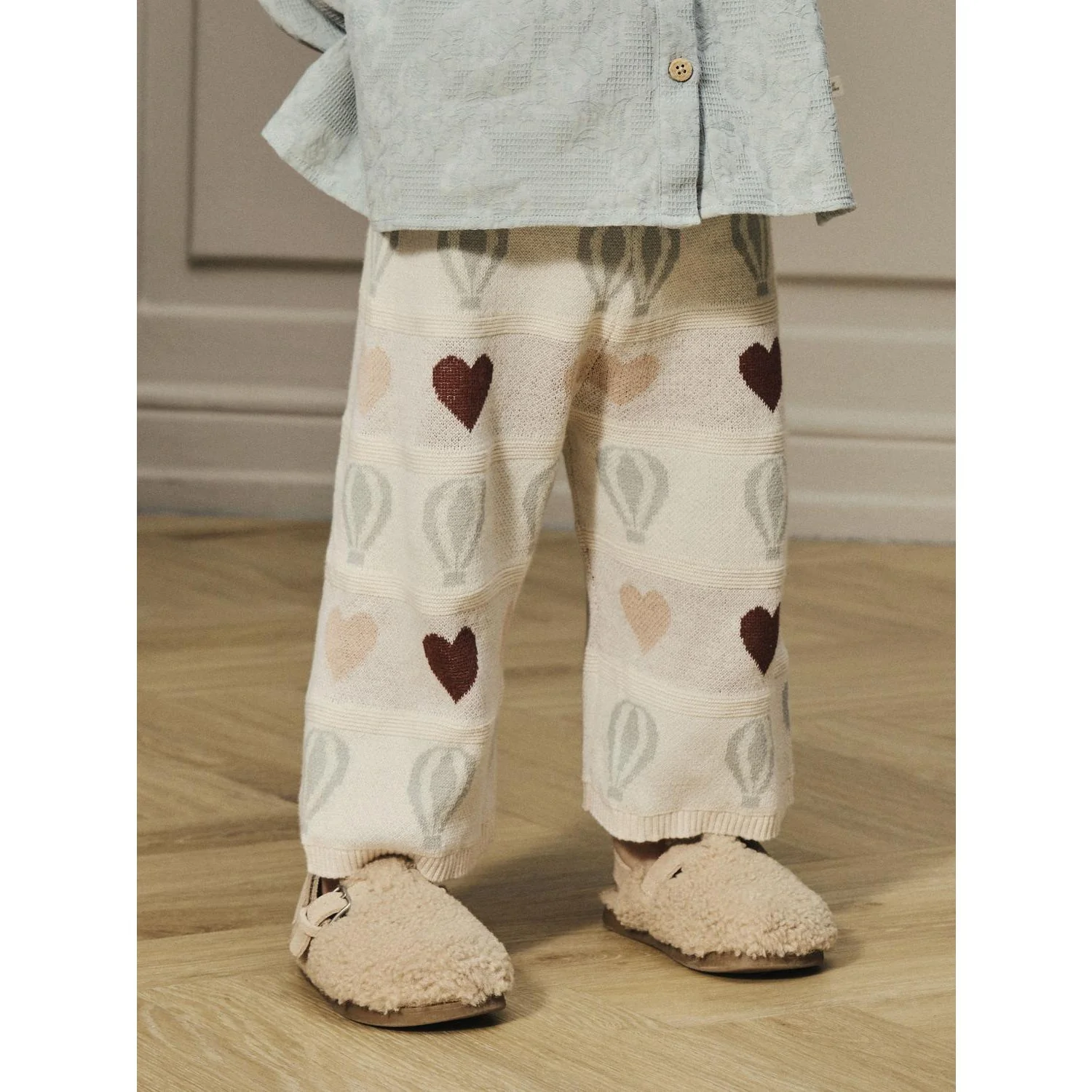 Lil'Atelier Pastel Parchment Nmflamai Wide Knit Ancle Pant Lil - Image 3