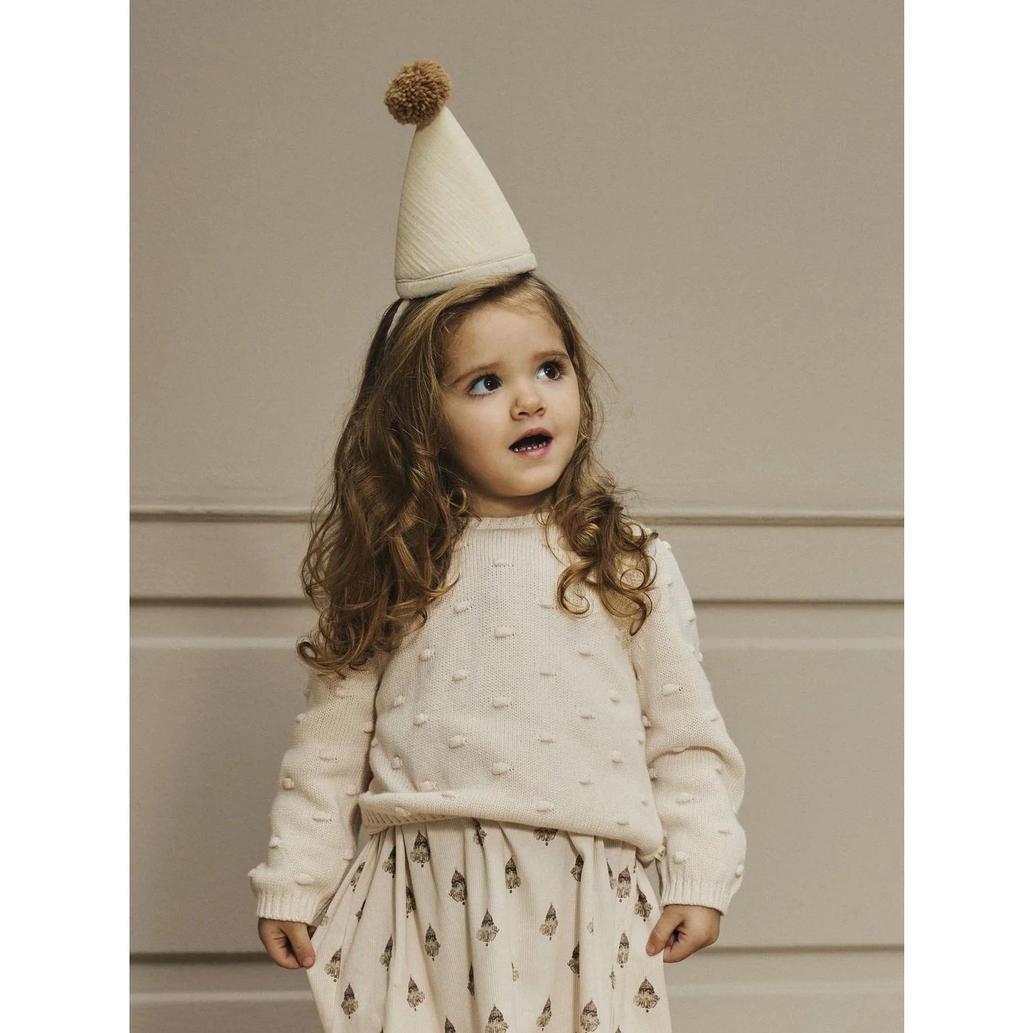 Lil'Atelier Pastel Parchment Nmngable Ls Loose Knit Lil - Image 3