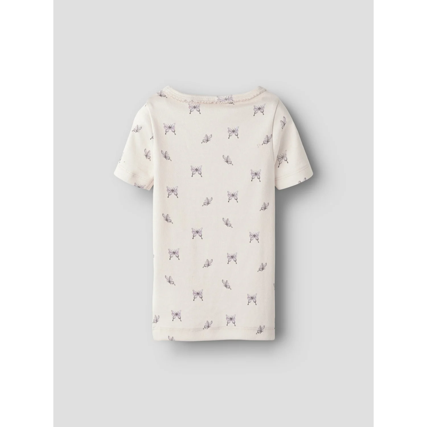 Lil'Atelier Peach Blush Butterfly Gayo Sig Slim T-Shirt - Image 3