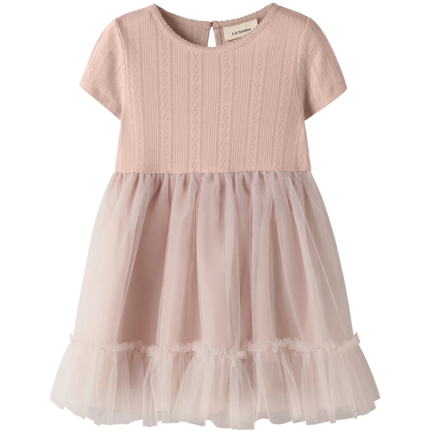 Lil'Atelier Peach Whip Nmffanella Ss Tulle Dress Lil