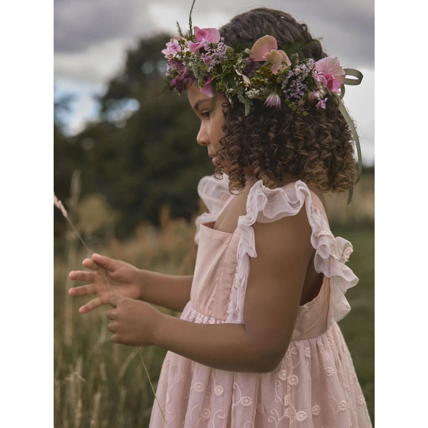 Lil'Atelier Peach Whip Nmffeya Sl Tulle Dress Lil - Image 3