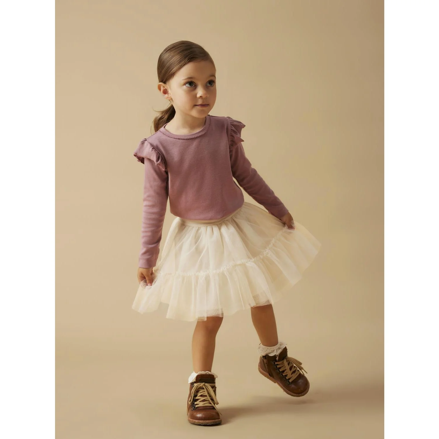 Lil'Atelier Pistachio Shell Nmfsarina Tulle Skirt Lil - Image 2