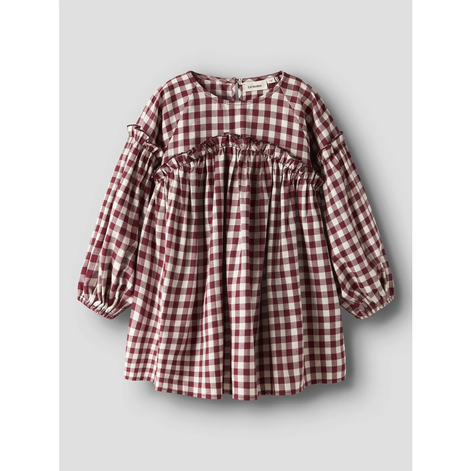 Lil'Atelier Red Dahlia Nmfrio Ls Loose Dress Lil - Image 5