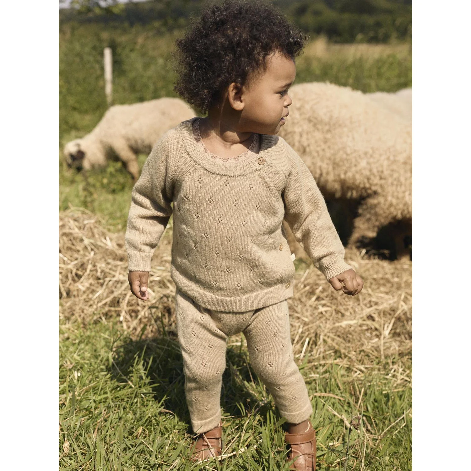 Lil'Atelier Safari Melange Nbnnalio Ls Wrap Knit Lil - Image 3