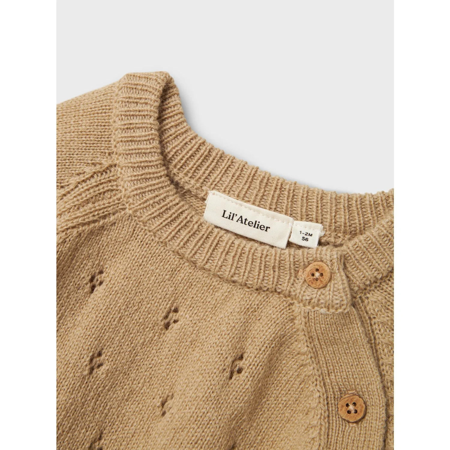 Lil'Atelier Safari Melange Nbnnalio Ls Wrap Knit Lil - Image 4