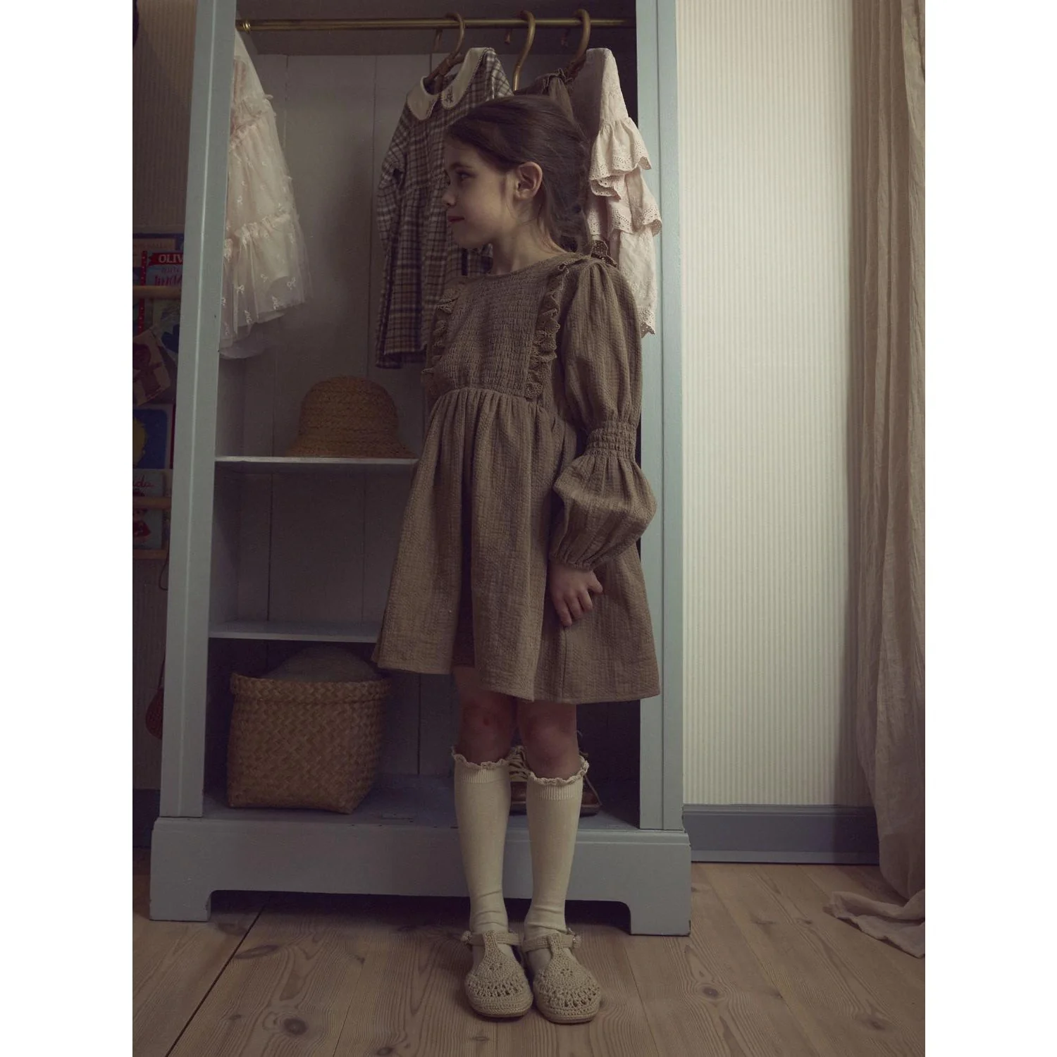 Lil'Atelier Sepia Tint Nmfrosita Liu Ls Dress Lil - Image 2