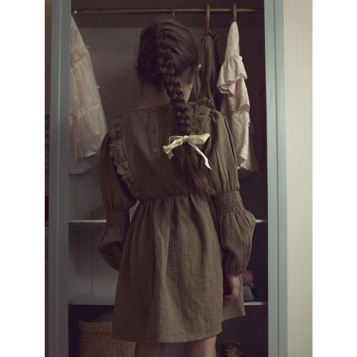 Lil'Atelier Sepia Tint Nmfrosita Liu Ls Dress Lil - Image 3