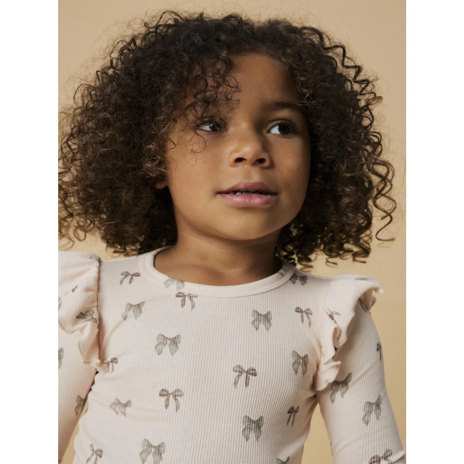 Lil'Atelier Silver Peony Bow Nmfgavo Eko Ls Slim Top Lil Noos - Image 2