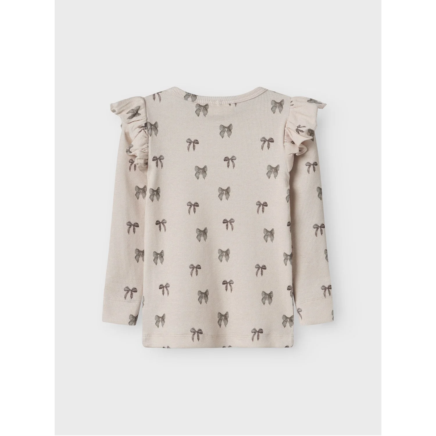 Lil'Atelier Silver Peony Bow Nmfgavo Eko Ls Slim Top Lil Noos - Image 4