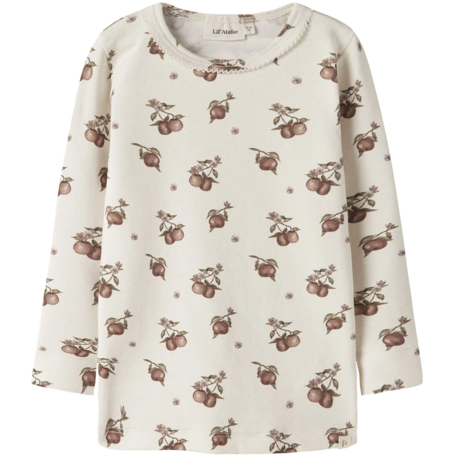 Lil'Atelier Turtledove Apples Nmfgayo Sig Ls Slim Top Lil