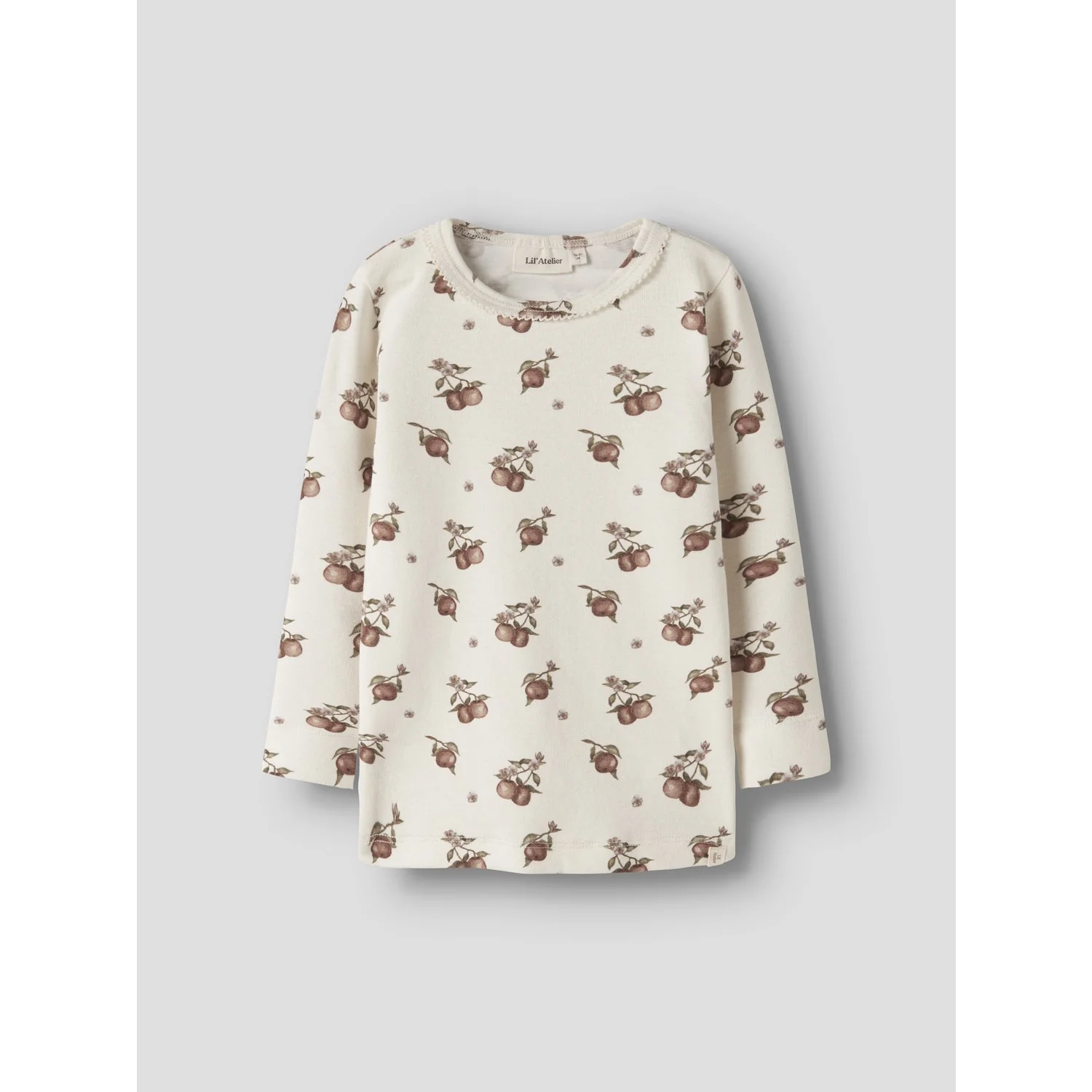 Lil'Atelier Turtledove Apples Nmfgayo Sig Ls Slim Top Lil - Image 2