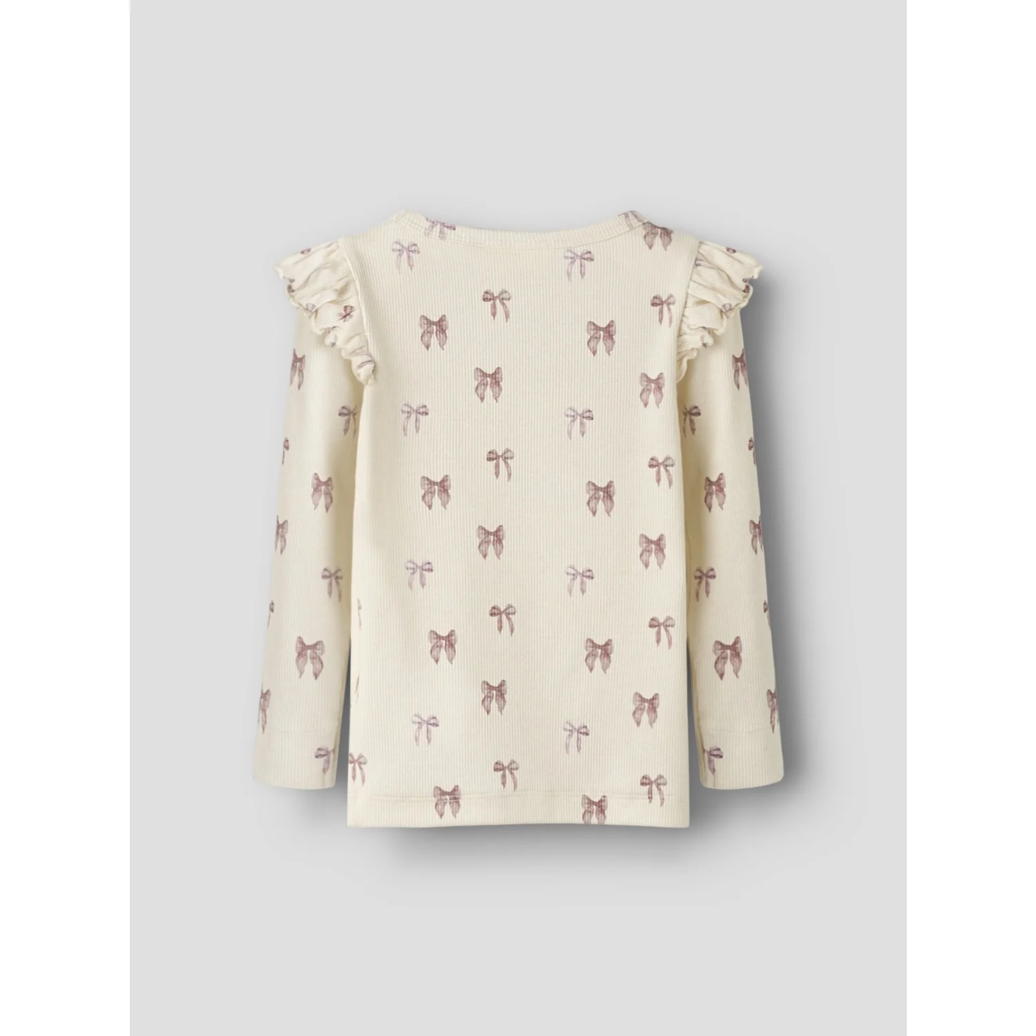 Lil'Atelier Turtledove Bow Nmfgavo Eko Ls Slim Top Lil Noos - Image 2