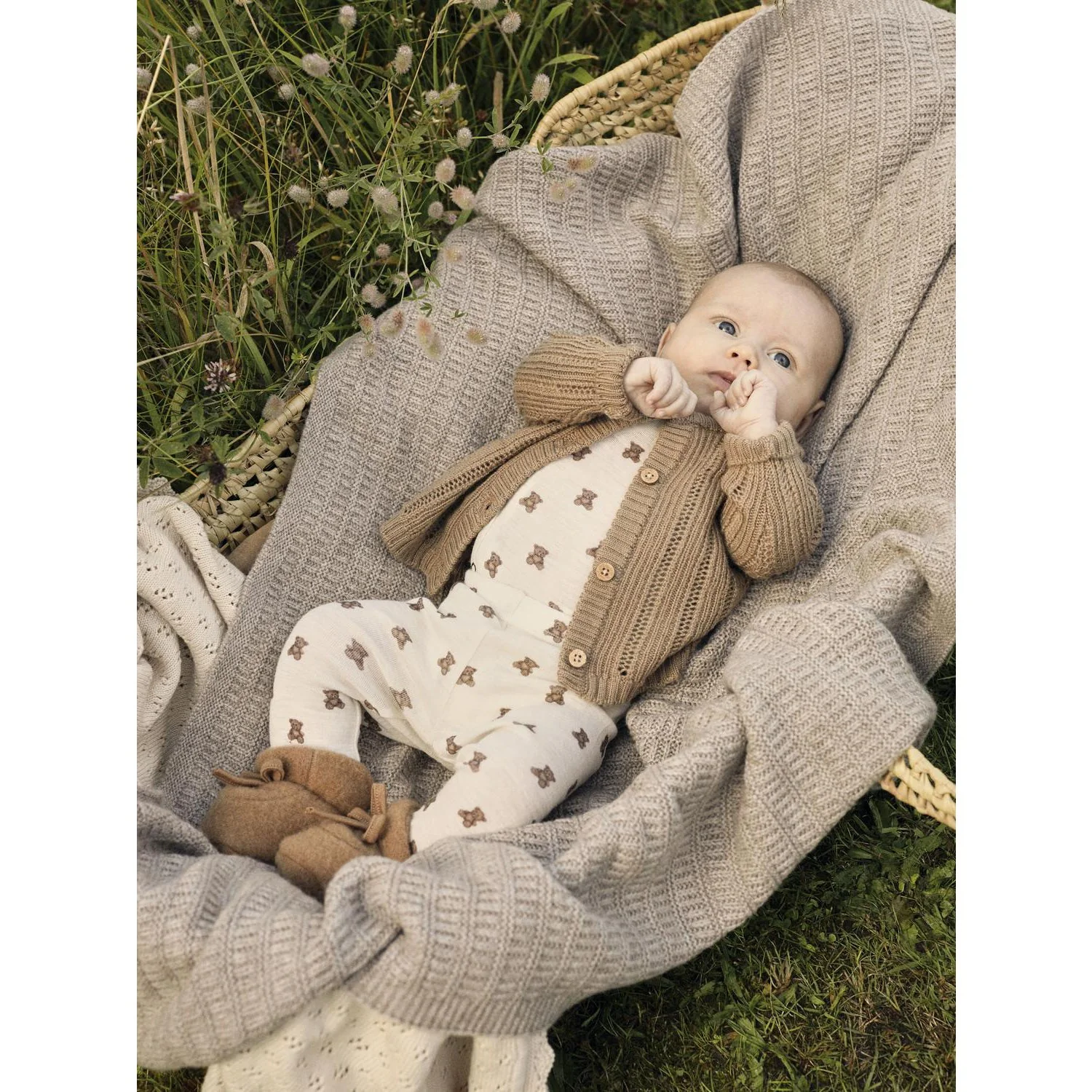 Lil'Atelier Turtledove Melange Nbnnalu Wo/Mo Ls Slim Wrap Body Lil - Image 2