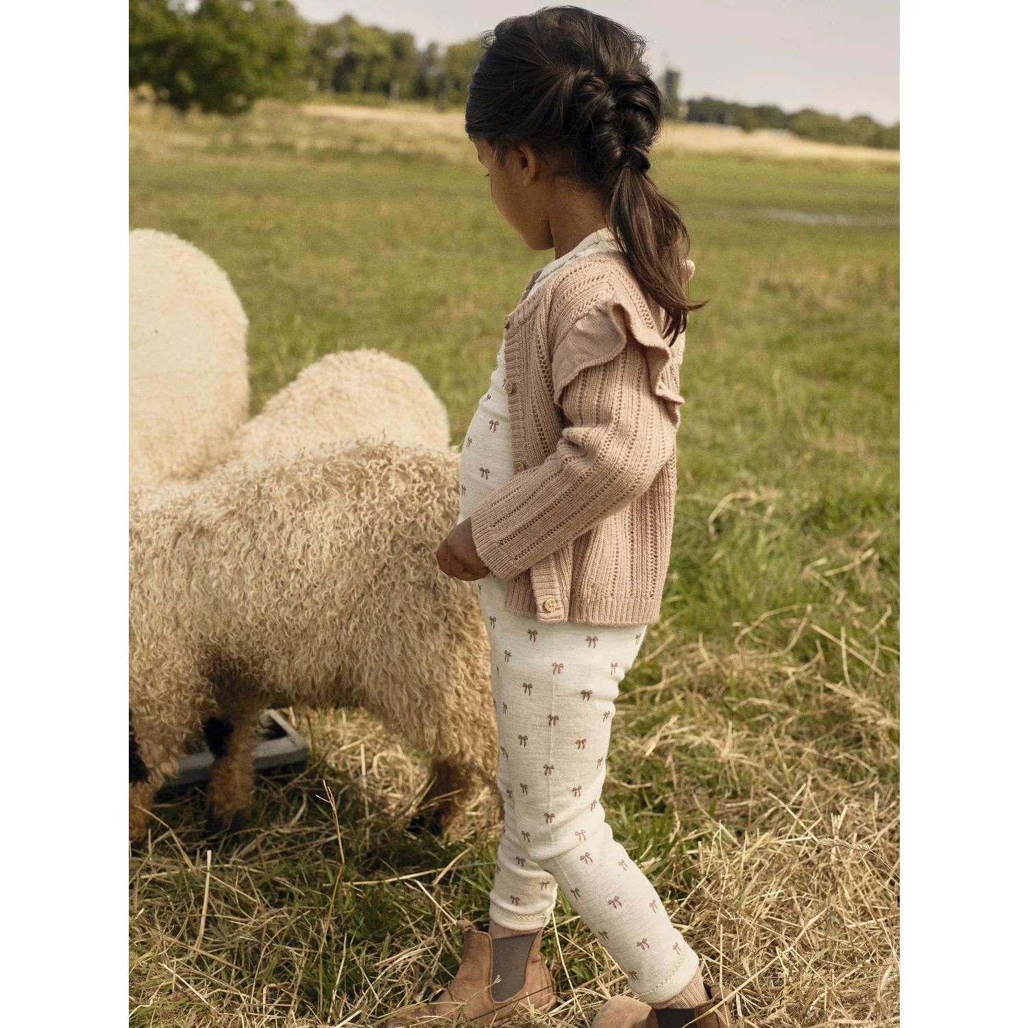 Lil'Atelier Turtledove Melange Nmfnalu Wo/Mo Ls Slim Top Lil - Image 2