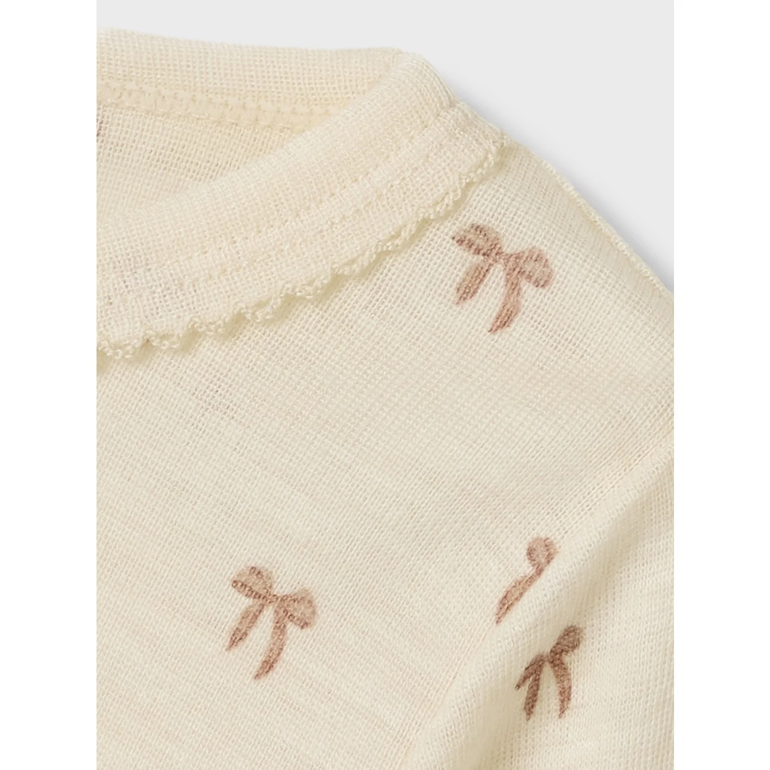 Lil'Atelier Turtledove Melange Nmfnalu Wo/Mo Ls Slim Top Lil - Image 3
