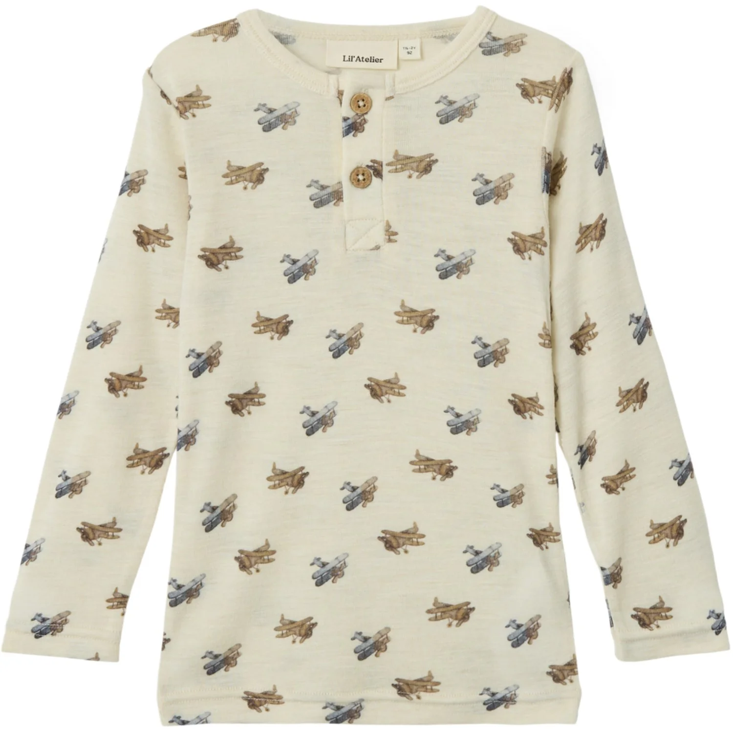 Lil'Atelier Turtledove Melange Nmmnalu Wo/Mo Ls Slim Top Lil