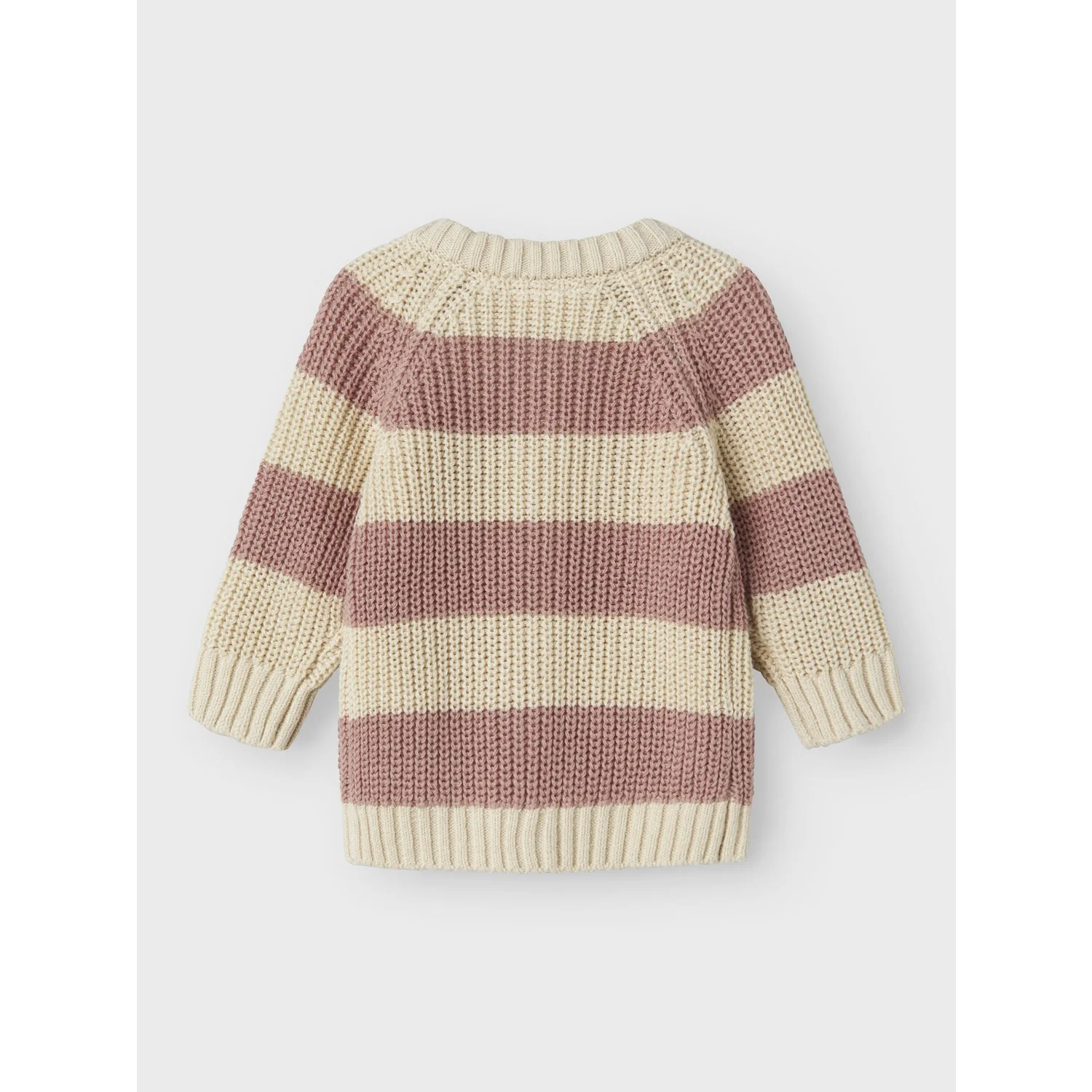 Lil'Atelier Turtledove Misty Rose Nbfemlen Knit Card Stripe Lil - Image 3