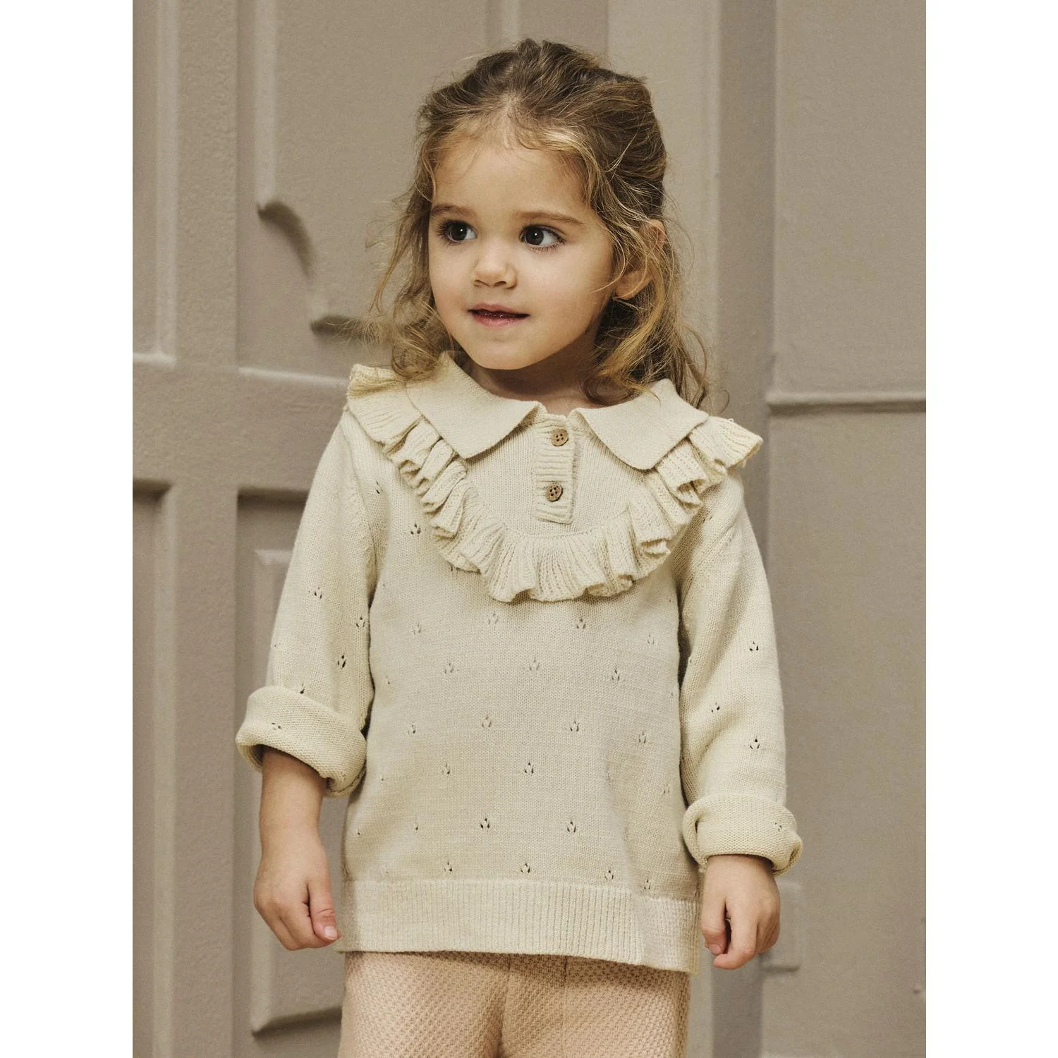 Lil'Atelier Turtledove Nmfnakita Ls Loose Knit Lil - Image 3