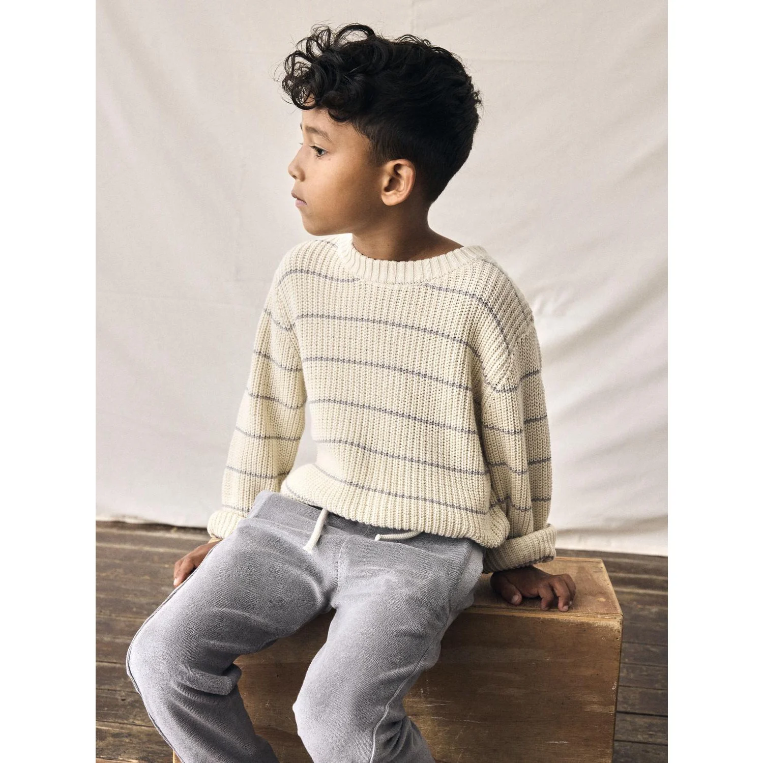 Lil'Atelier Turtledove Nmmemlen Ls Knit Stripes Lil - Image 2