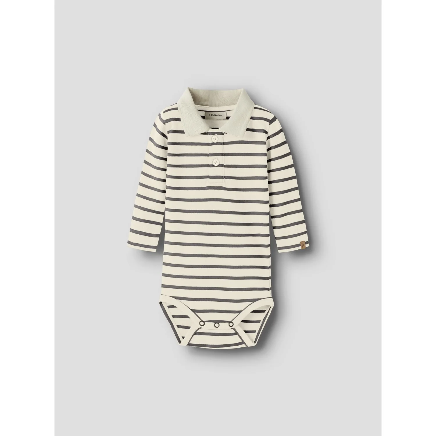 Lil'Atelier Turtledove Poppy Seed Nbmlimia Ls Polo Body Lil - Image 4