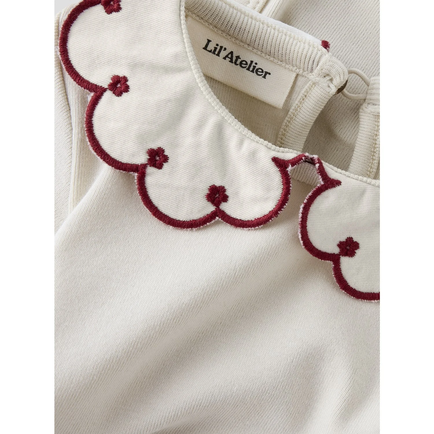 Lil'Atelier Turtledove Red Dahlia Nbffundo Lus Ls Slim Body Lil - Image 2