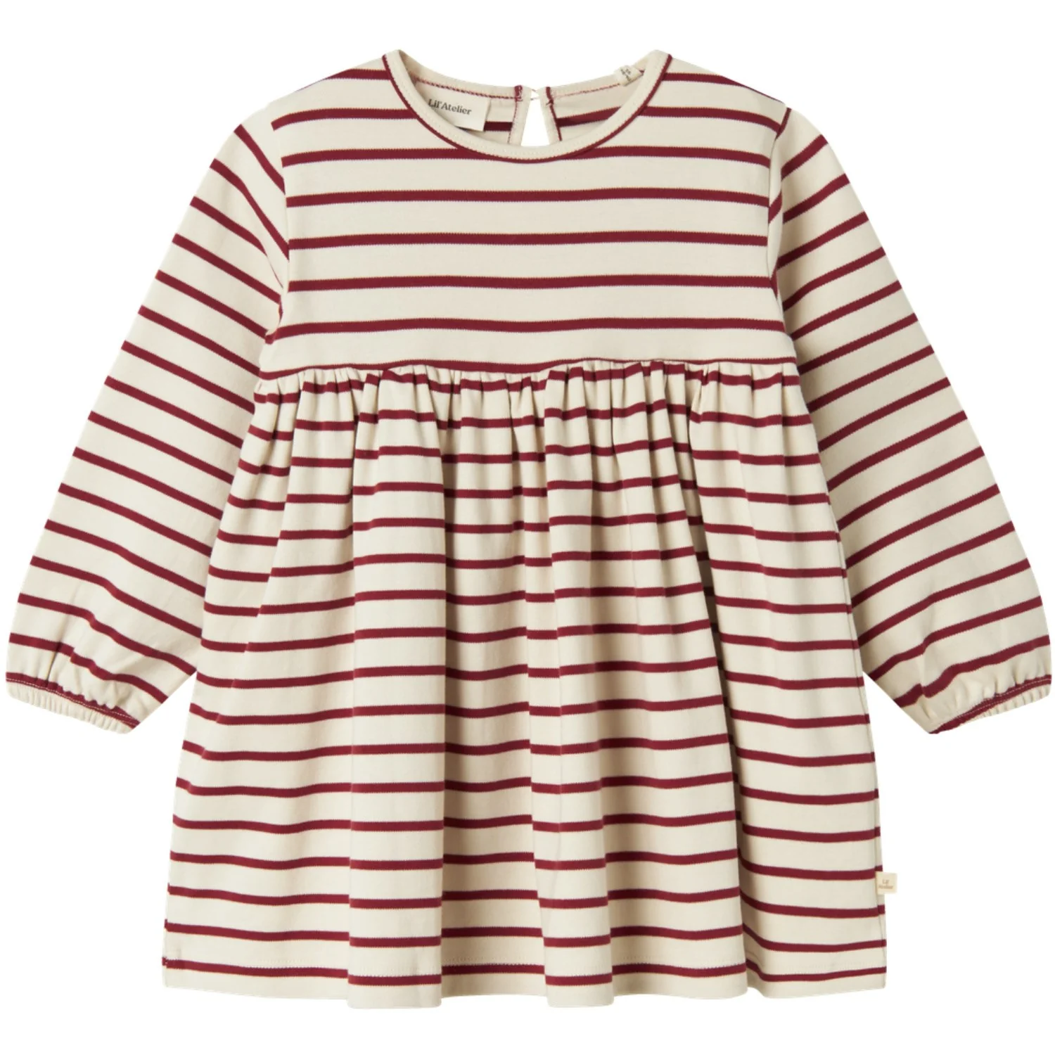 Lil'Atelier Turtledove Red Dahlia Nmflimia Ls Loose Dress Lil