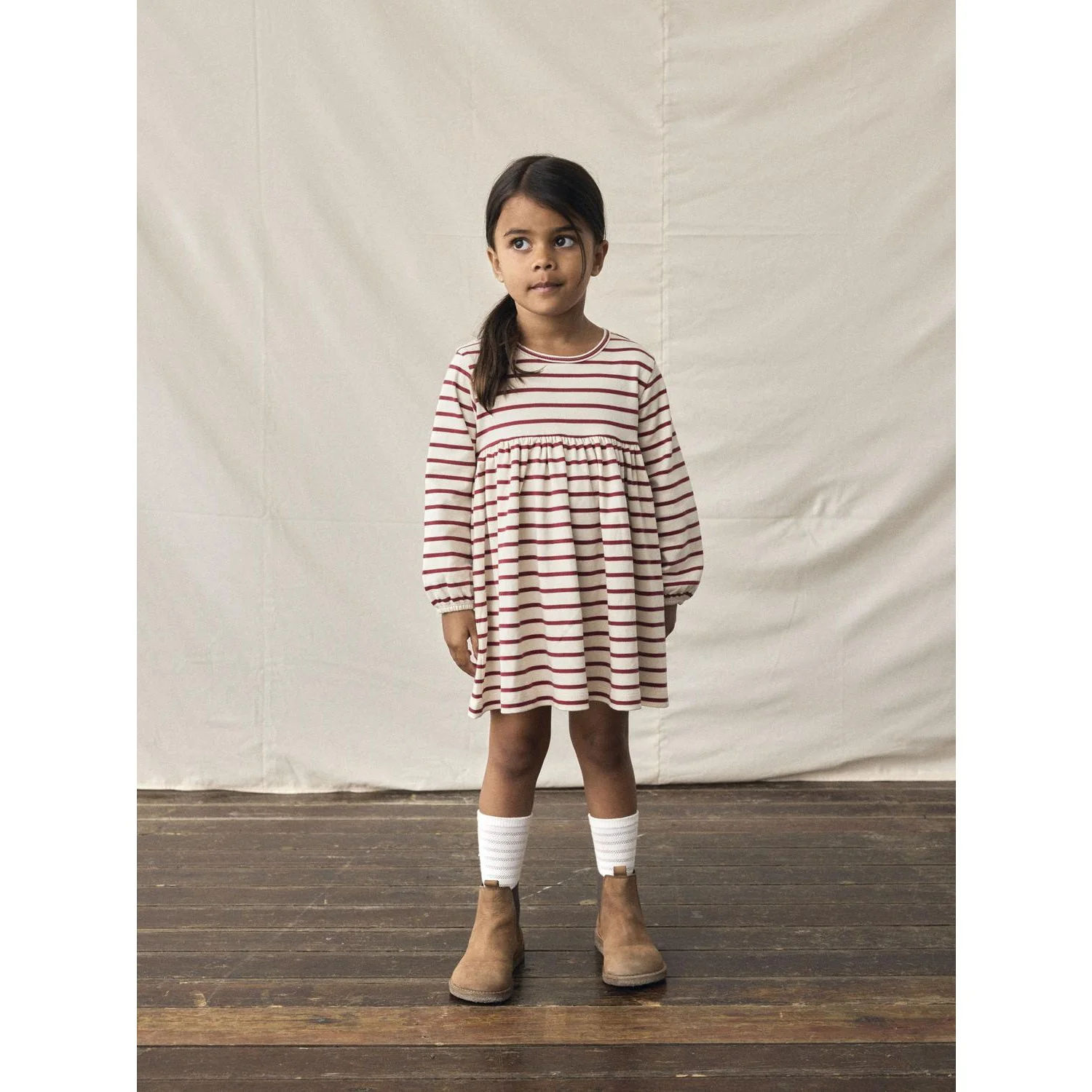 Lil'Atelier Turtledove Red Dahlia Nmflimia Ls Loose Dress Lil - Image 2