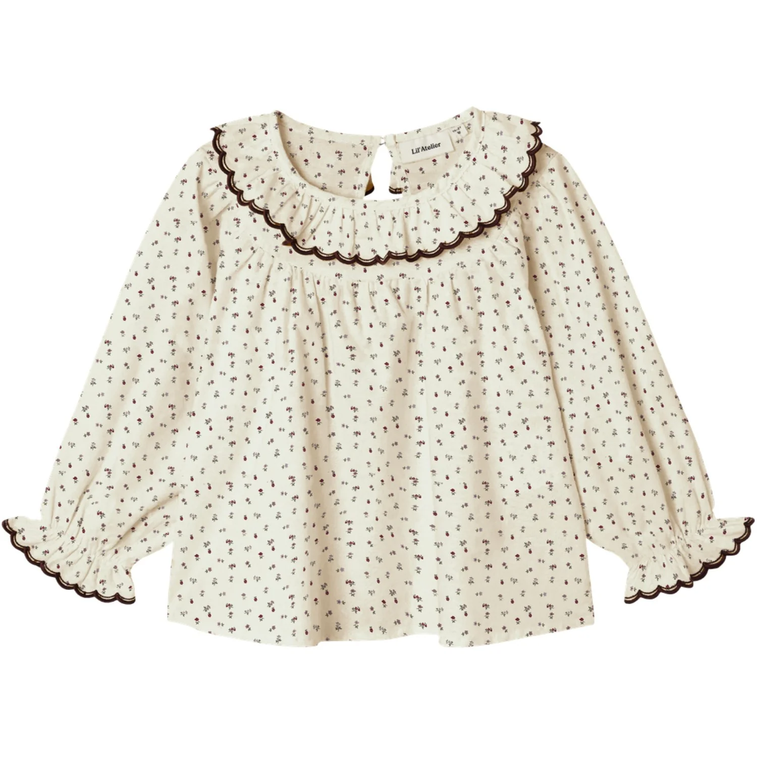 Lil'Atelier Turtledove Red Dahlia Nmfrasia Ls Loose Shirt Lil