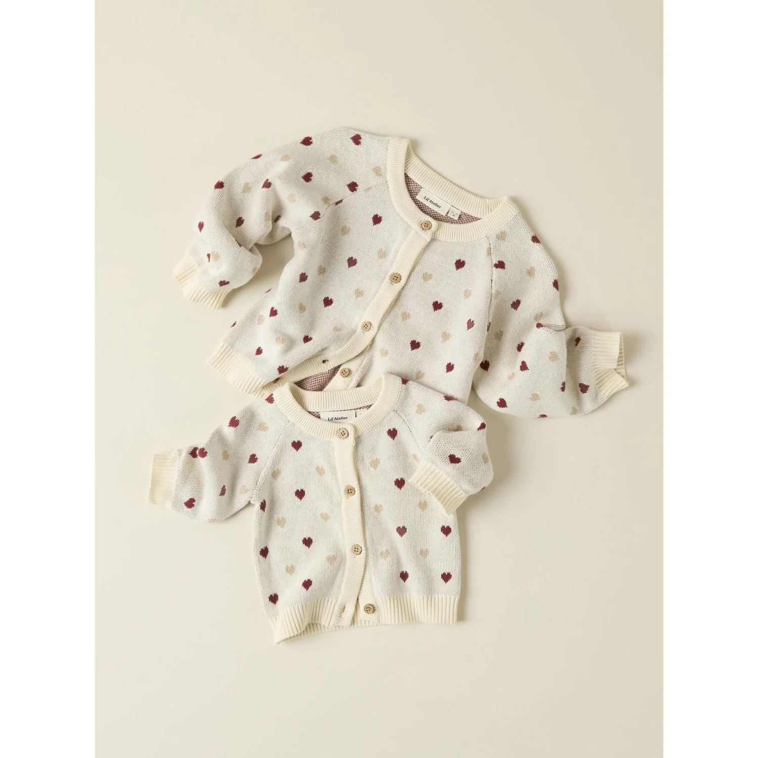 Lil'Atelier Turtledove Red Heart Nbfsaran Ls Knit Card Heart Lil - Image 2