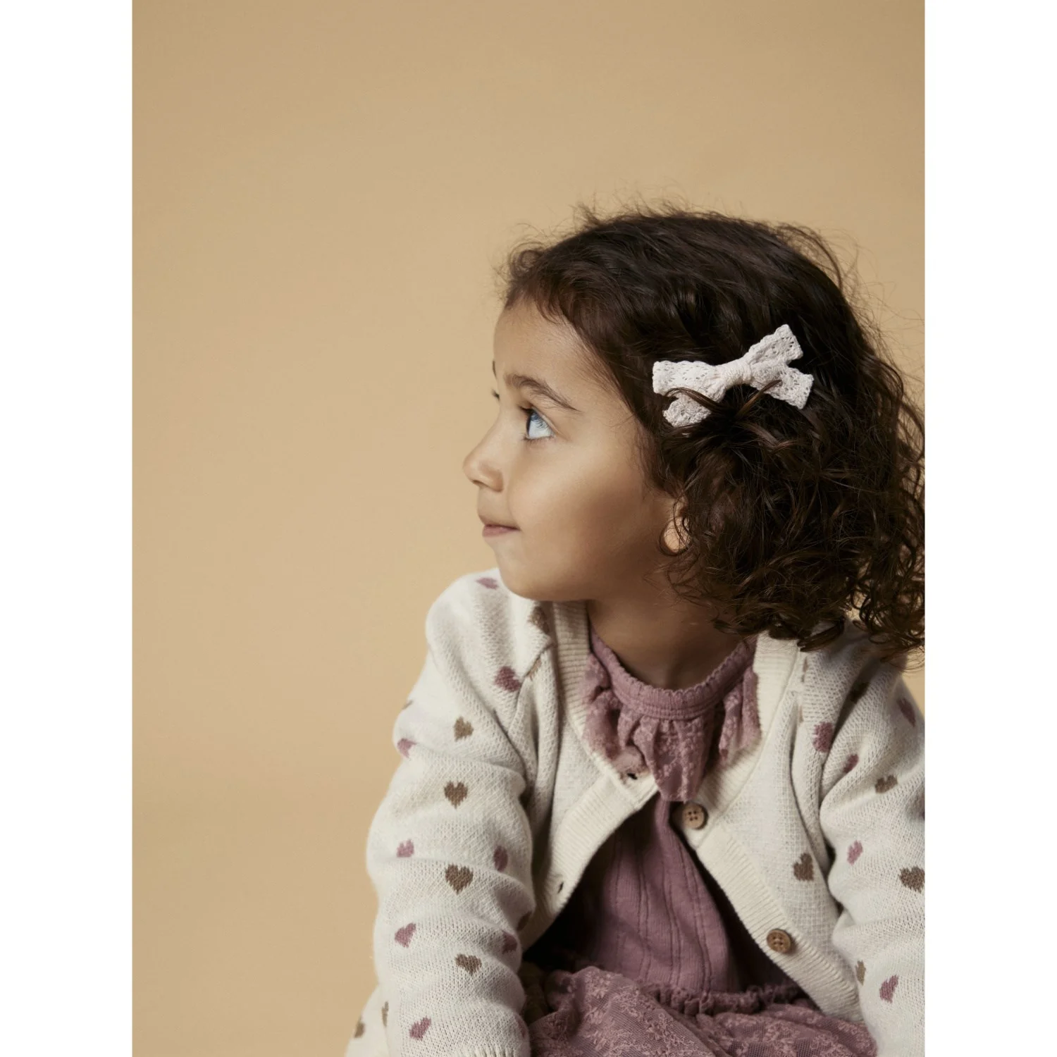 Lil'Atelier Turtledove Sepia Tint Nmfsaran Ls Knit Card Heart Lil - Image 6