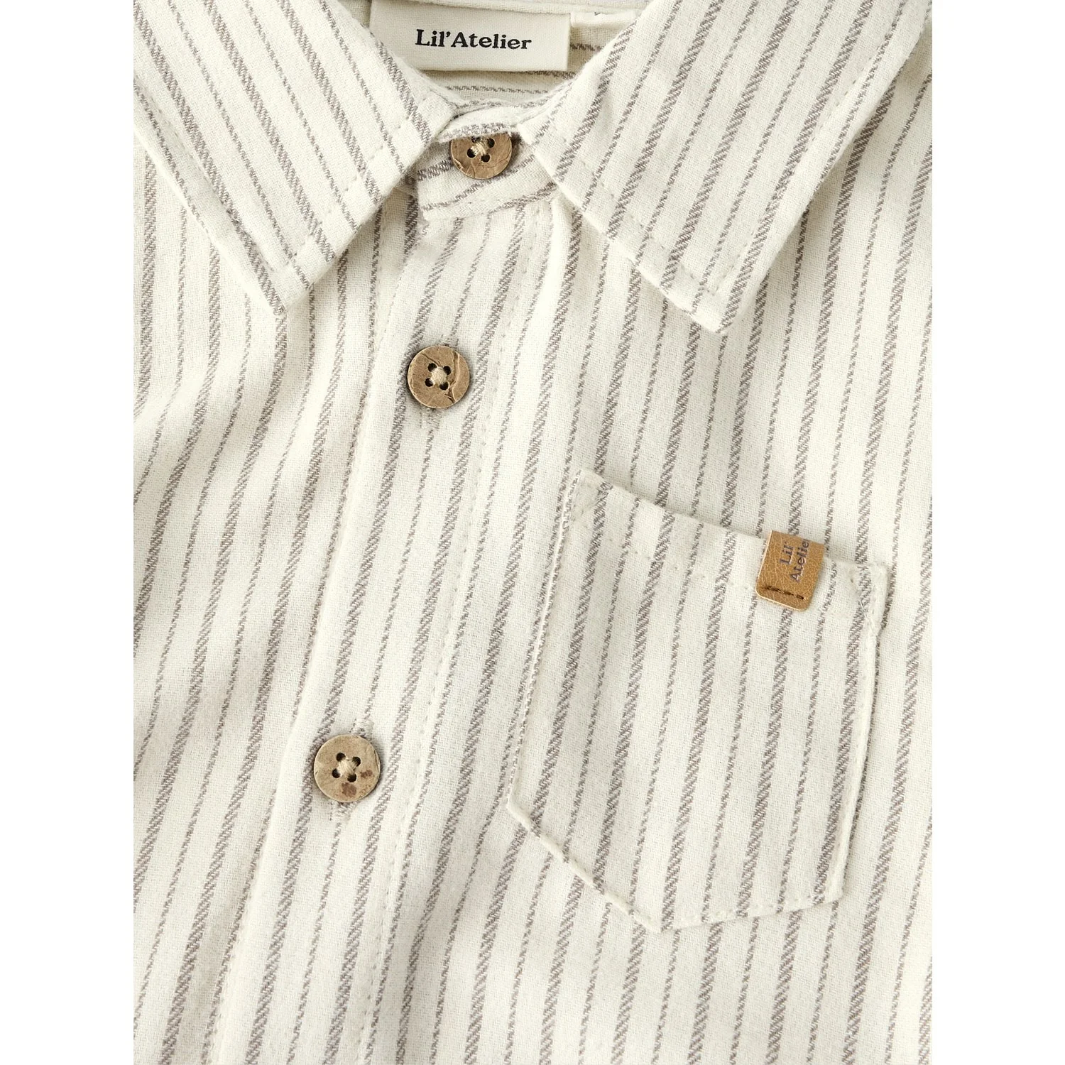 Lil'Atelier Turtledove Sepia Tint Nmmfelixo Ls Shirt Lil - Image 4