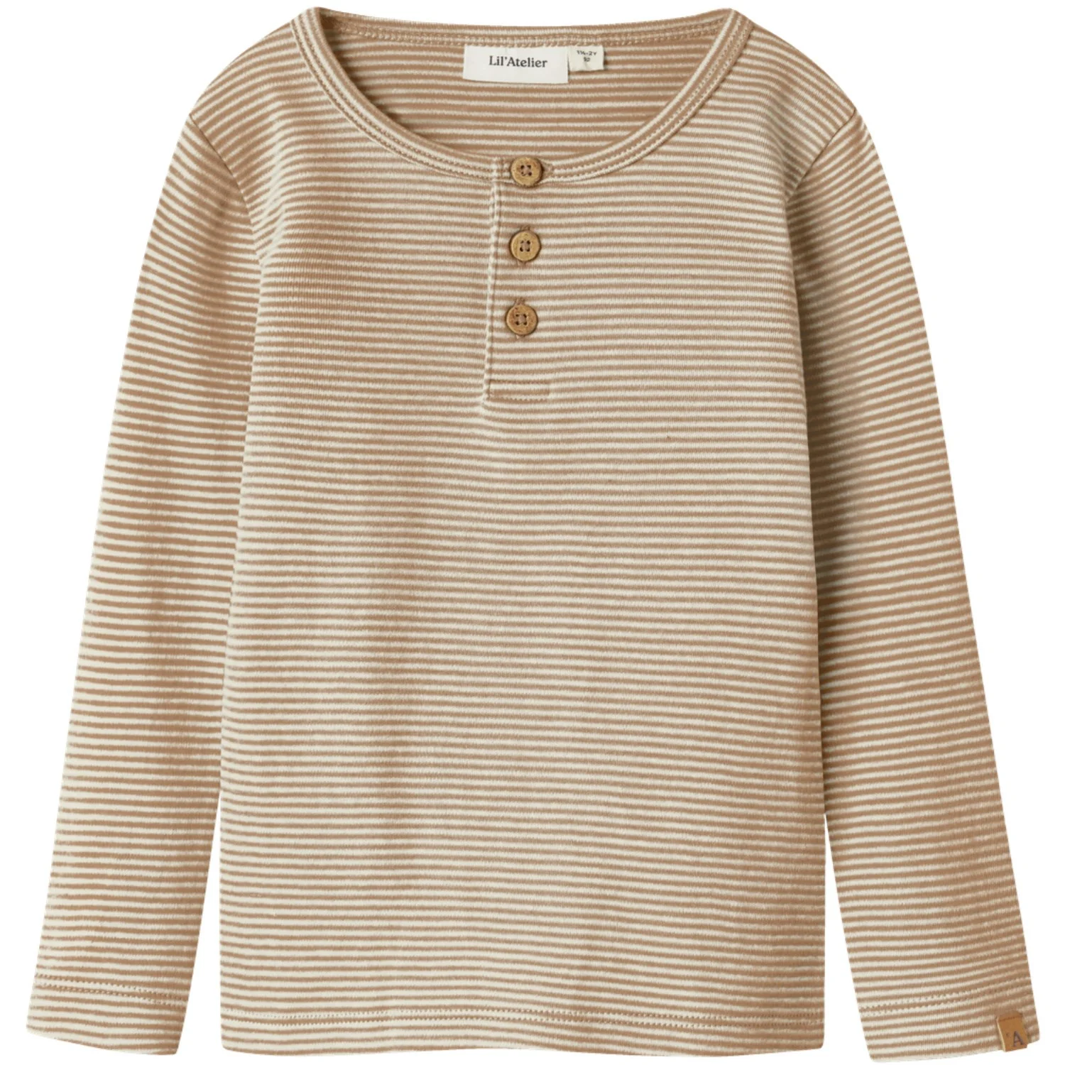 Lil'Atelier Turtledove Sepia Tint Nmmohio Ls Slim Top Lil