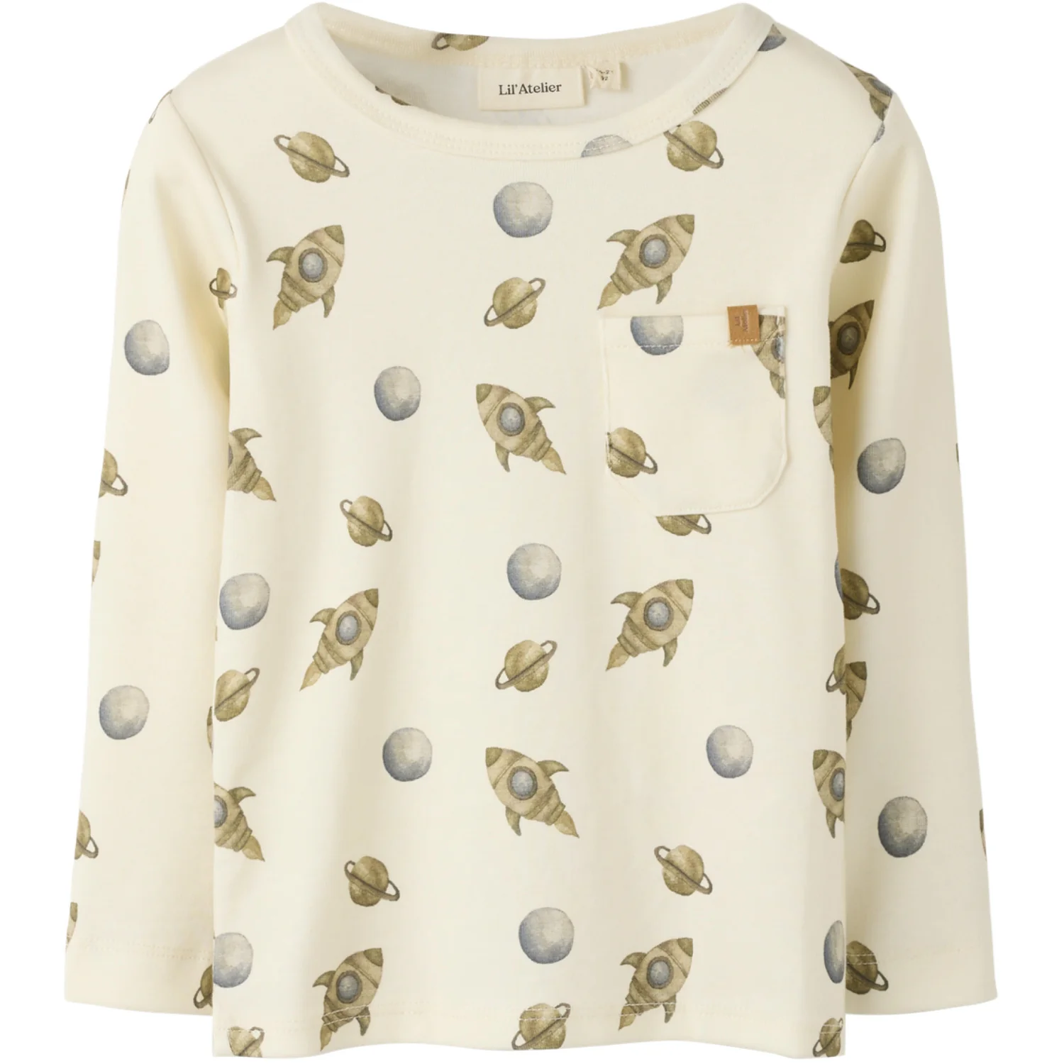 Lil'Atelier Turtledove Space Nmmlayo Geo Ls Slim Top Lil - Image 2