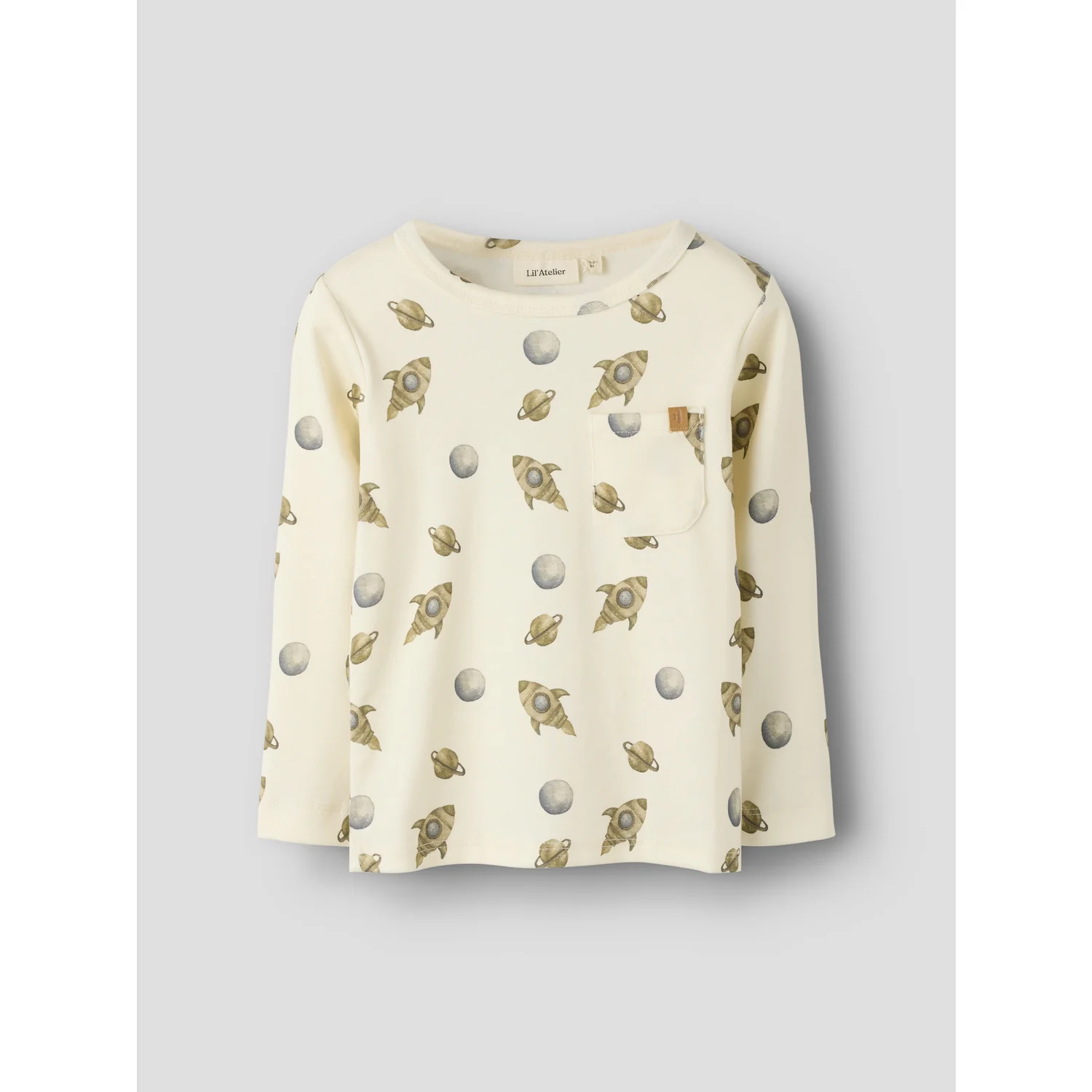 Lil'Atelier Turtledove Space Nmmlayo Geo Ls Slim Top Lil - Image 4