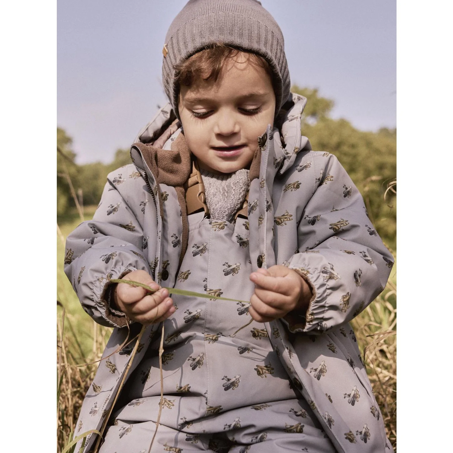 Lil'Atelier Ultimate Grey Airplanes Nmmlasnow10 Jkt Fo Aop1 Lil - Image 3