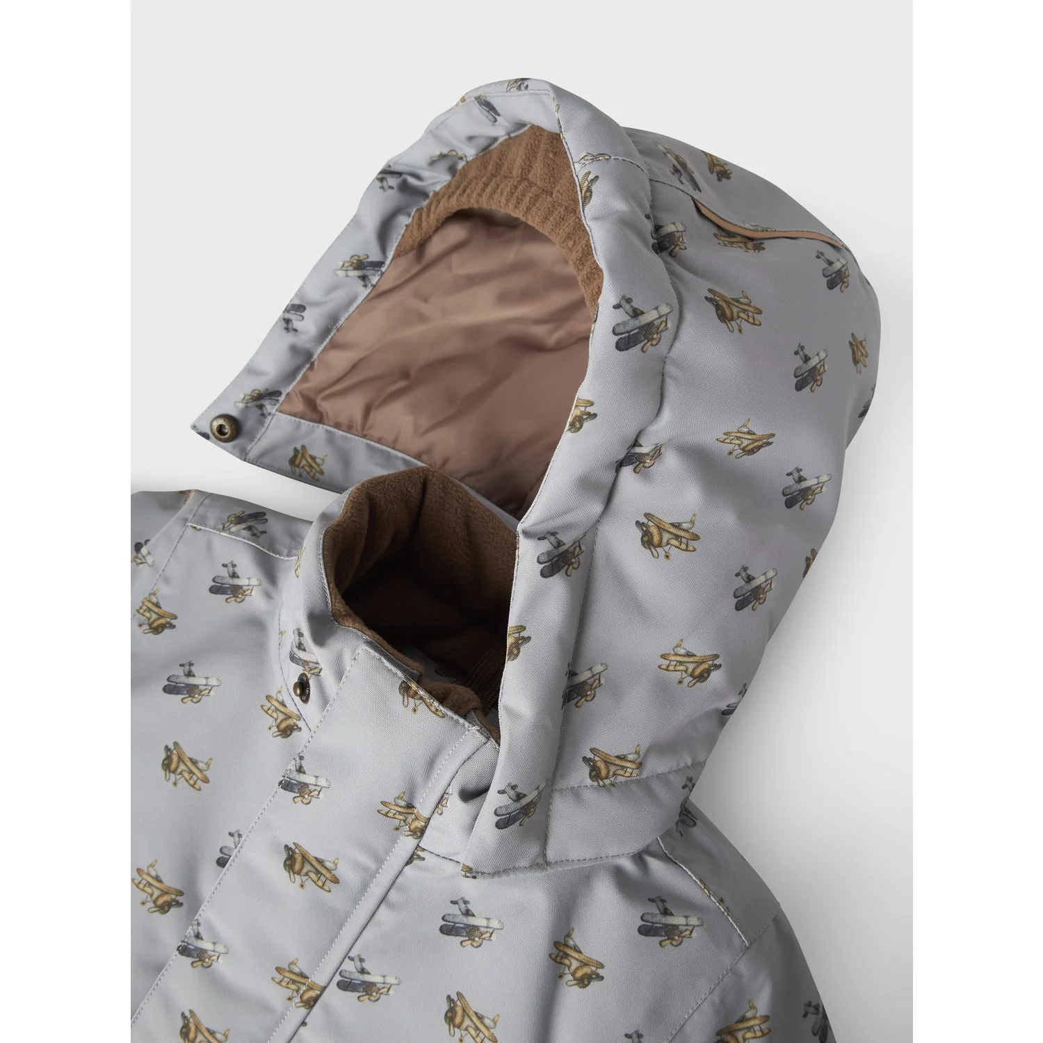 Lil'Atelier Ultimate Grey Airplanes Nmmlasnow10 Jkt Fo Aop1 Lil - Image 4