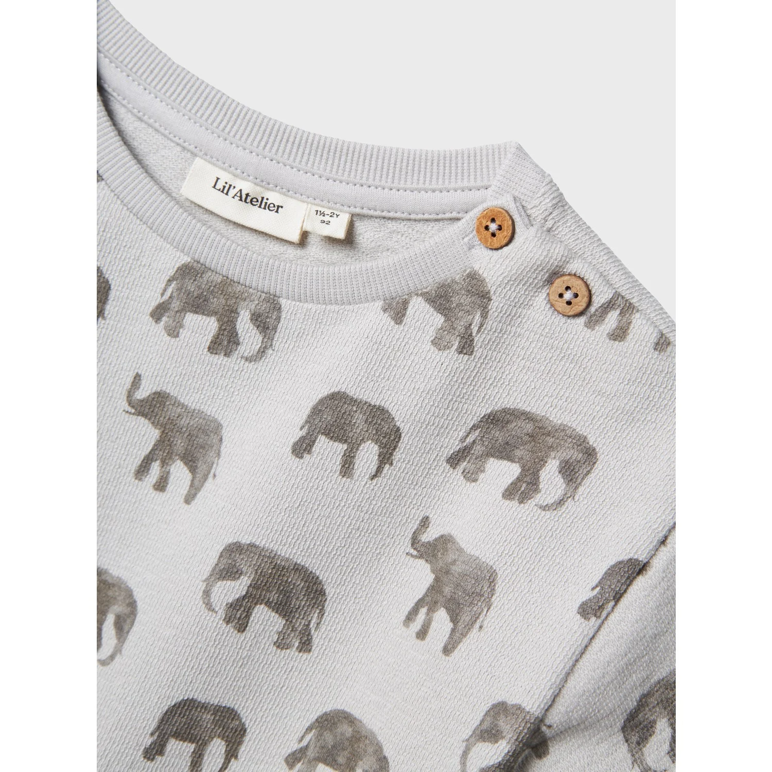 Lil'Atelier Vapor Blue Elephant Nmmdias Ls Loose Sweat Lil - Image 2
