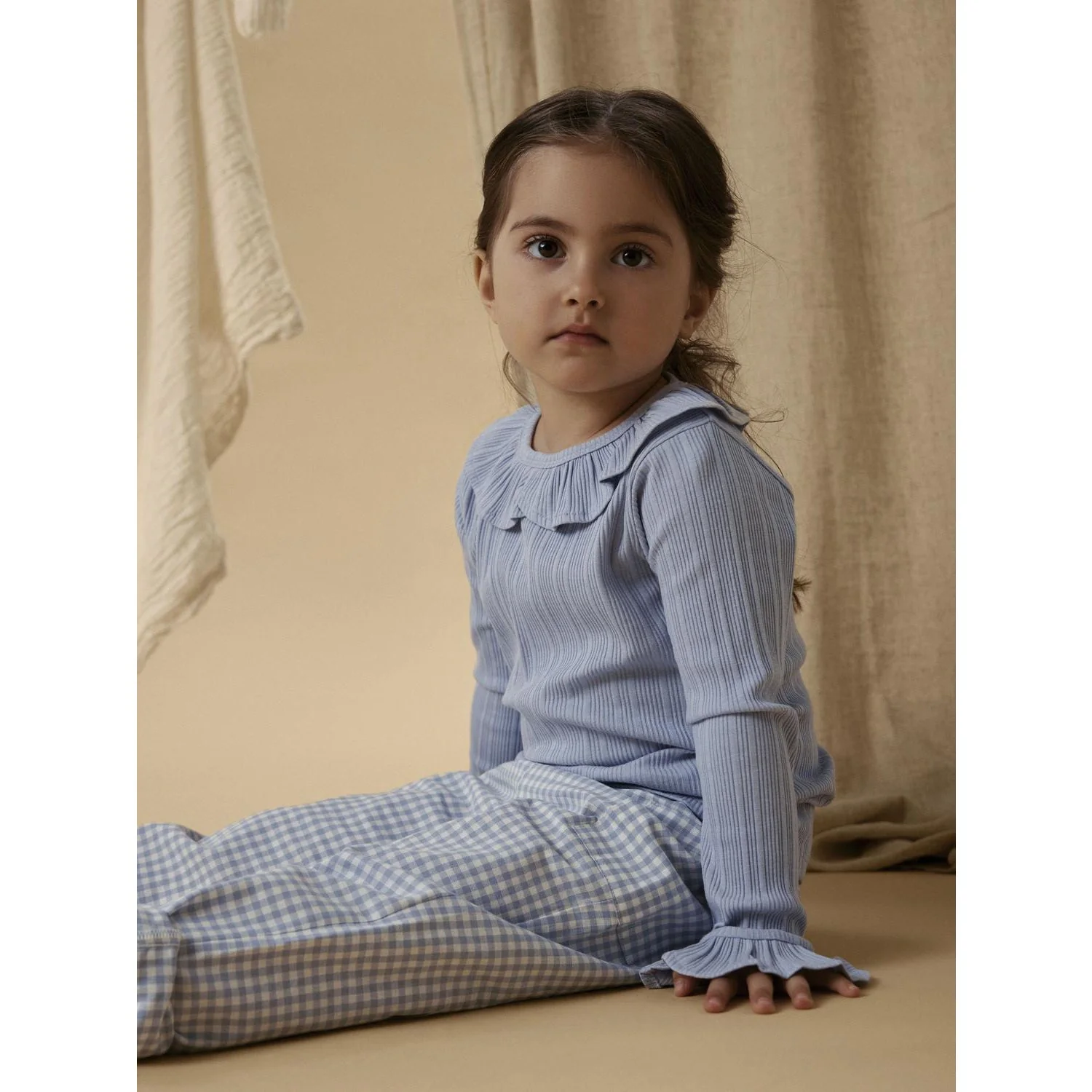 Lil'Atelier Zen Blue Nmftansy Ls Slim Top Lil - Image 3