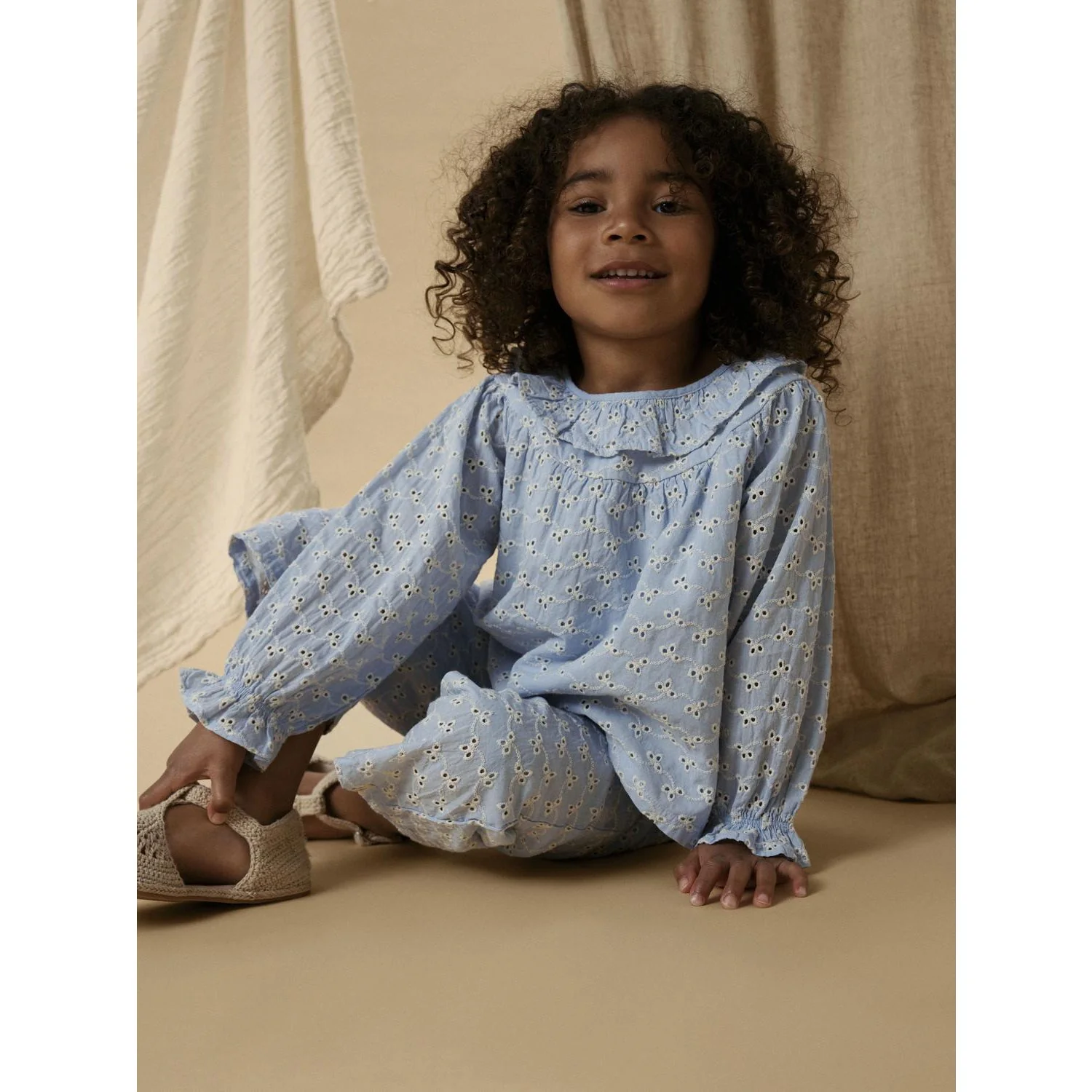 Lil'Atelier Zen Blue Nmftessie Ls Loose Shirt Lil - Image 3