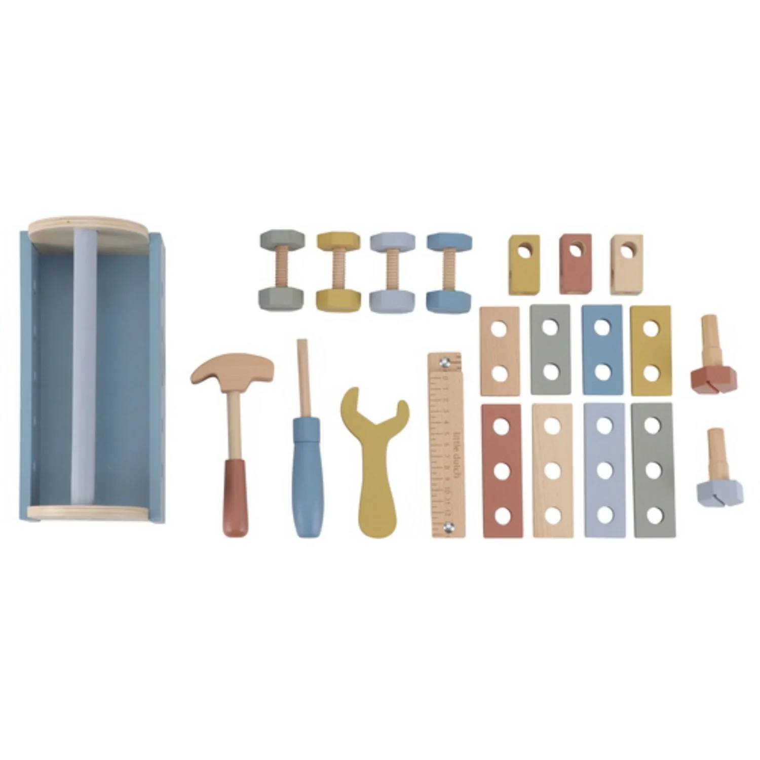 Little Dutch Blue Wooden Toolbox - Image 2