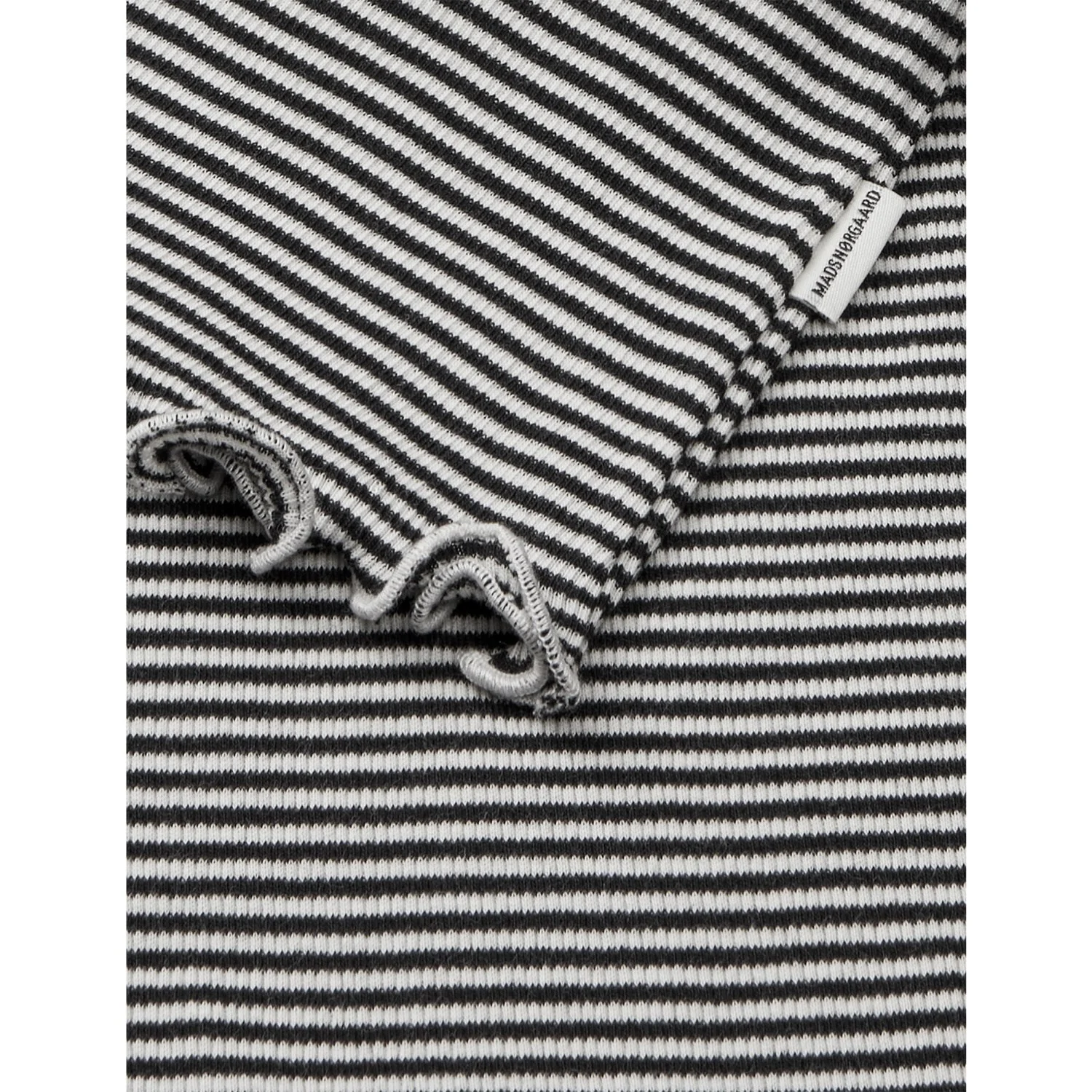 Mads Nørgaard Black/Vanilla Ice 2X2 Cotton Stripe Tiki Tee - Image 2