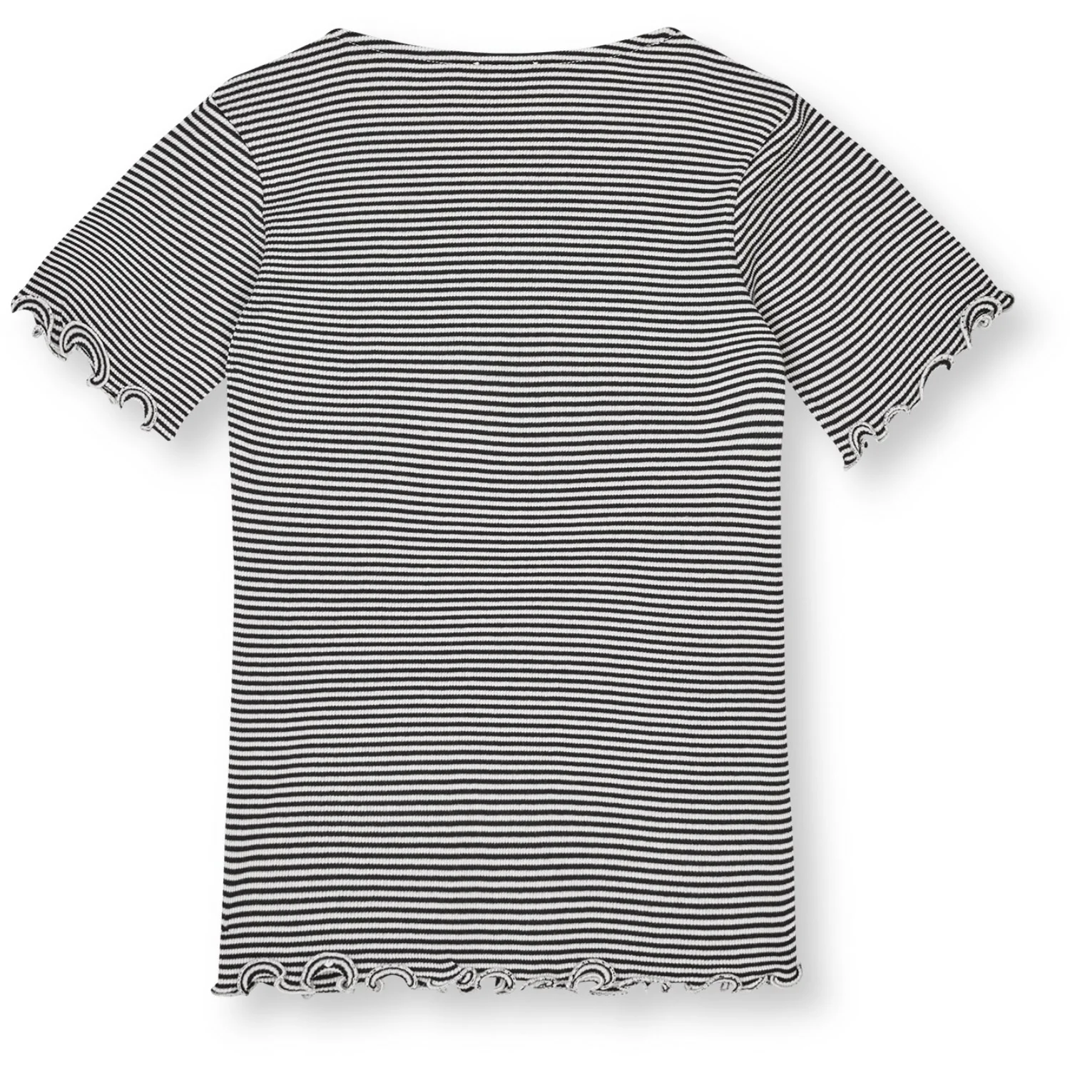 Mads Nørgaard Black/Vanilla Ice 2X2 Cotton Stripe Tiki Tee - Image 3