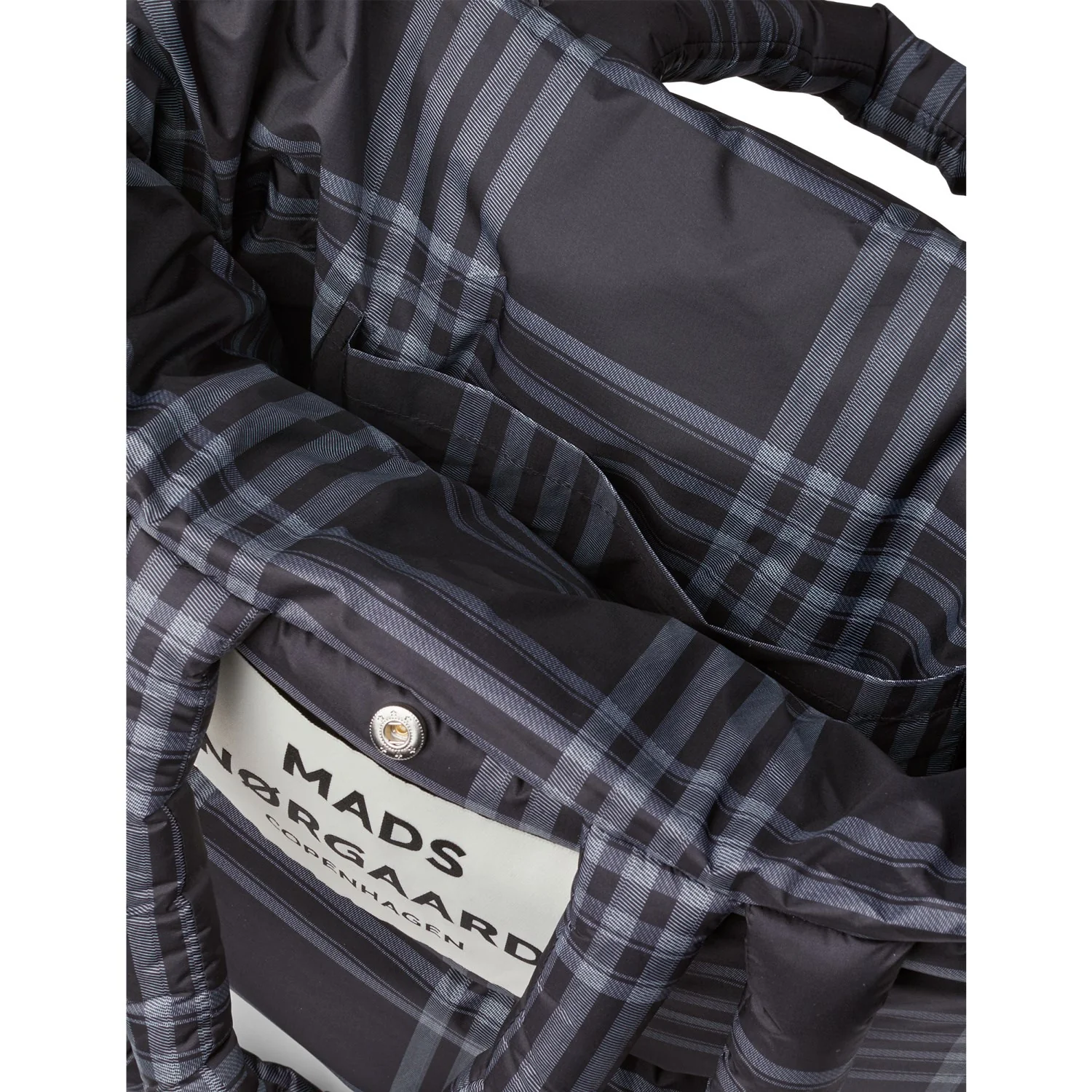 Mads Nørgaard Black/Vanilla Ice Light Ripstop Pillow Aop Bag - Image 2