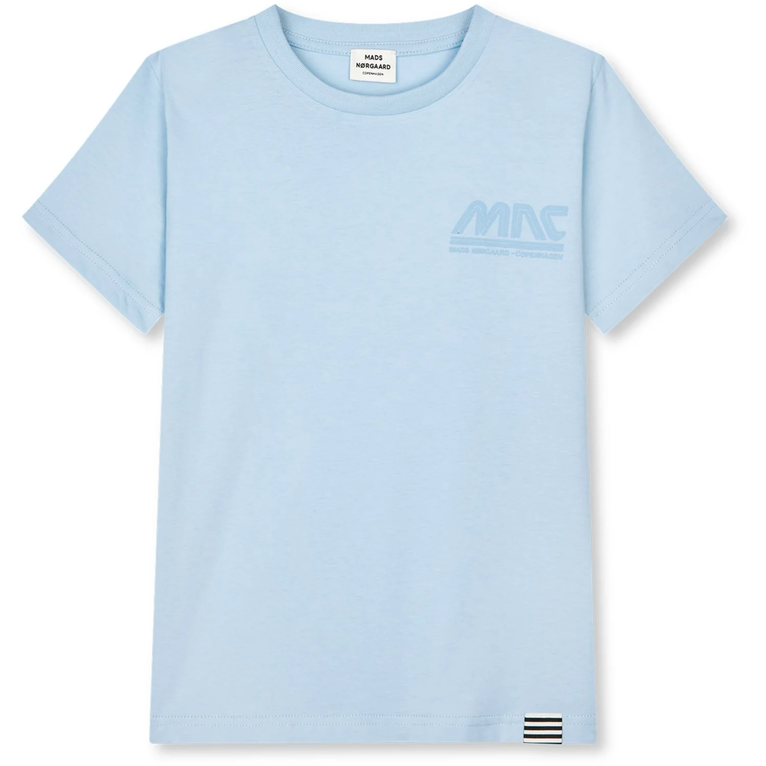 Mads Nørgaard Cashmere Blue Printed Tee Thorlino Logo Tee