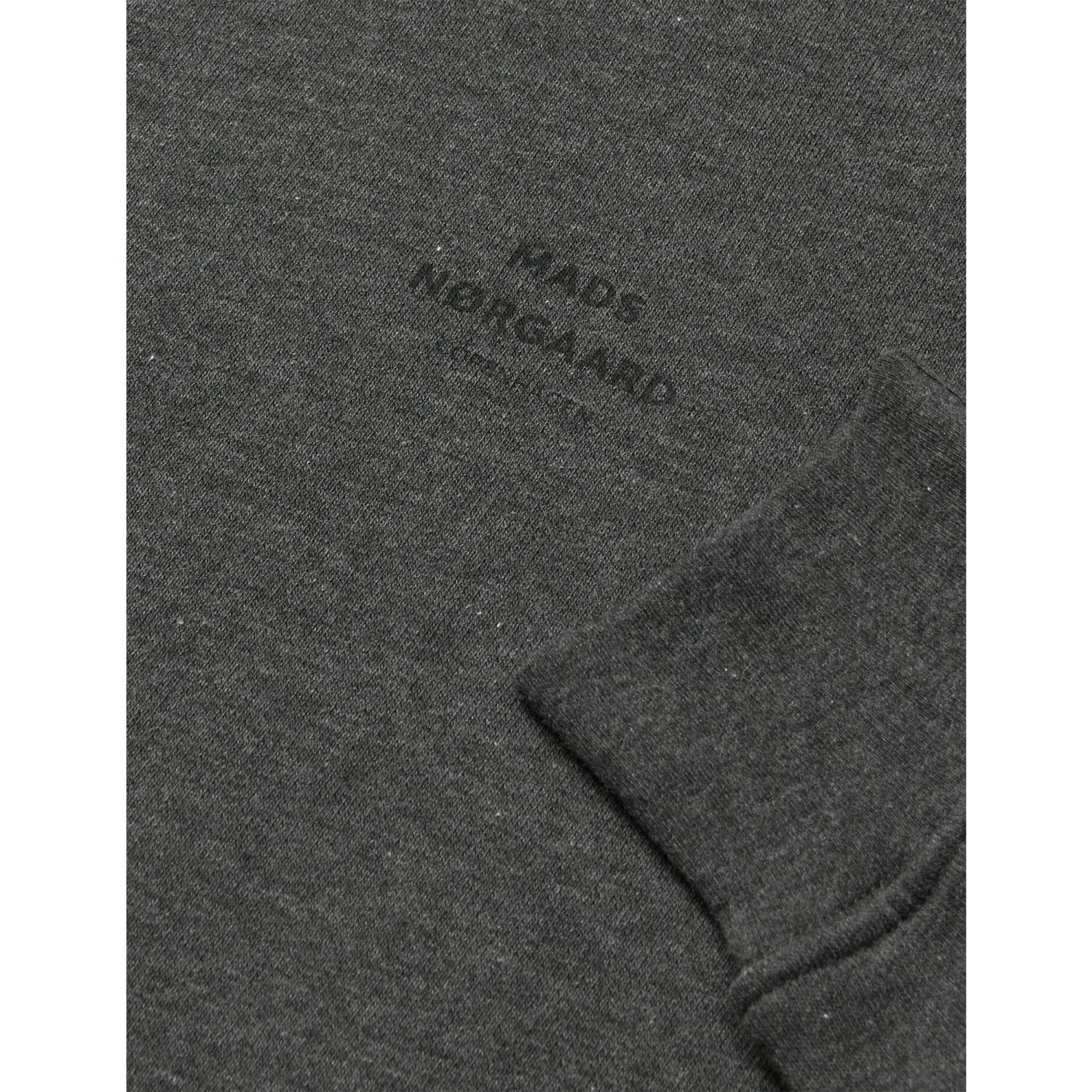Mads Nørgaard Charcoal Melange Mix Sweat Sonan Hoodie - Image 2