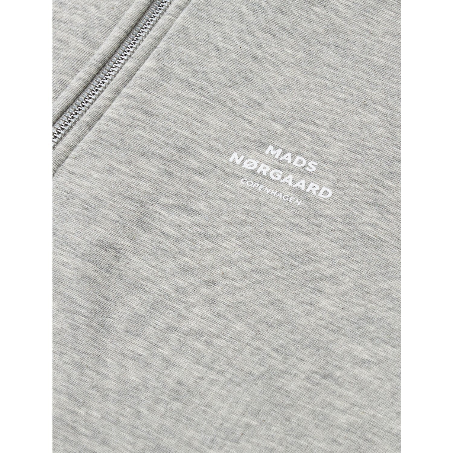 Mads Nørgaard Grey Melange Mix Sweat Crewie Half Zip Sweatshirt - Image 2