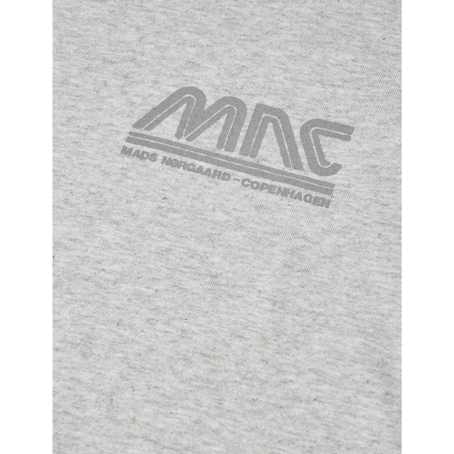 Mads Nørgaard Grey Melange Printed Tee Thorlino Logo Tee - Image 3