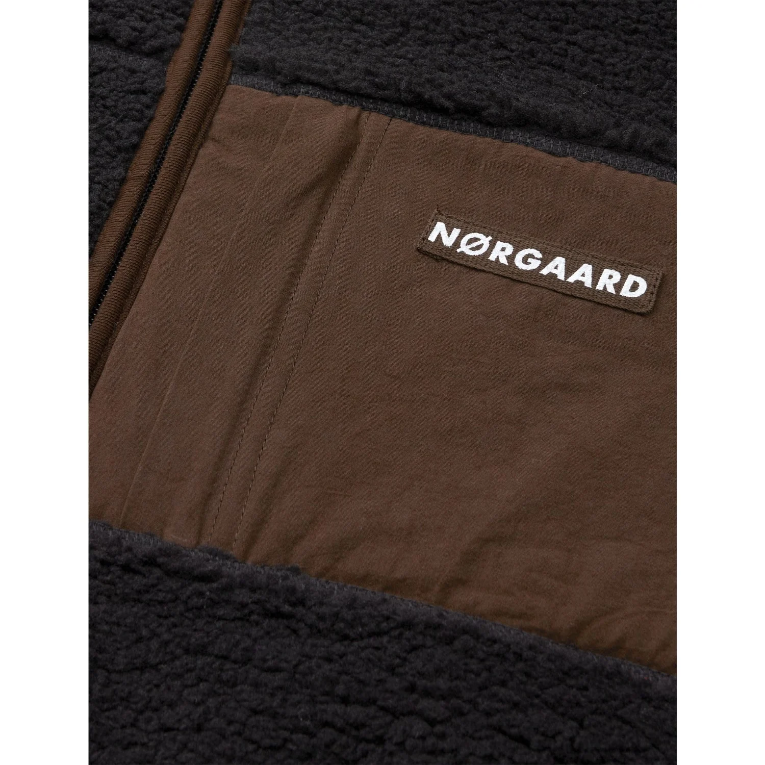 Mads Nørgaard Jet Black Teddy Fleece Jeffo Jacket - Image 2