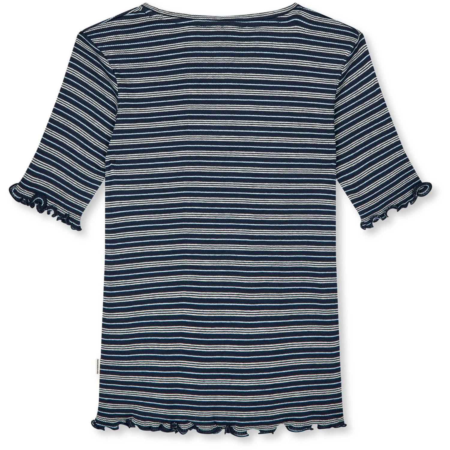 Mads Nørgaard Sky Captain/Vanilla Ice/Cashme 2X2 Cotton Stripe Stripe Tuviana Tee - Image 2