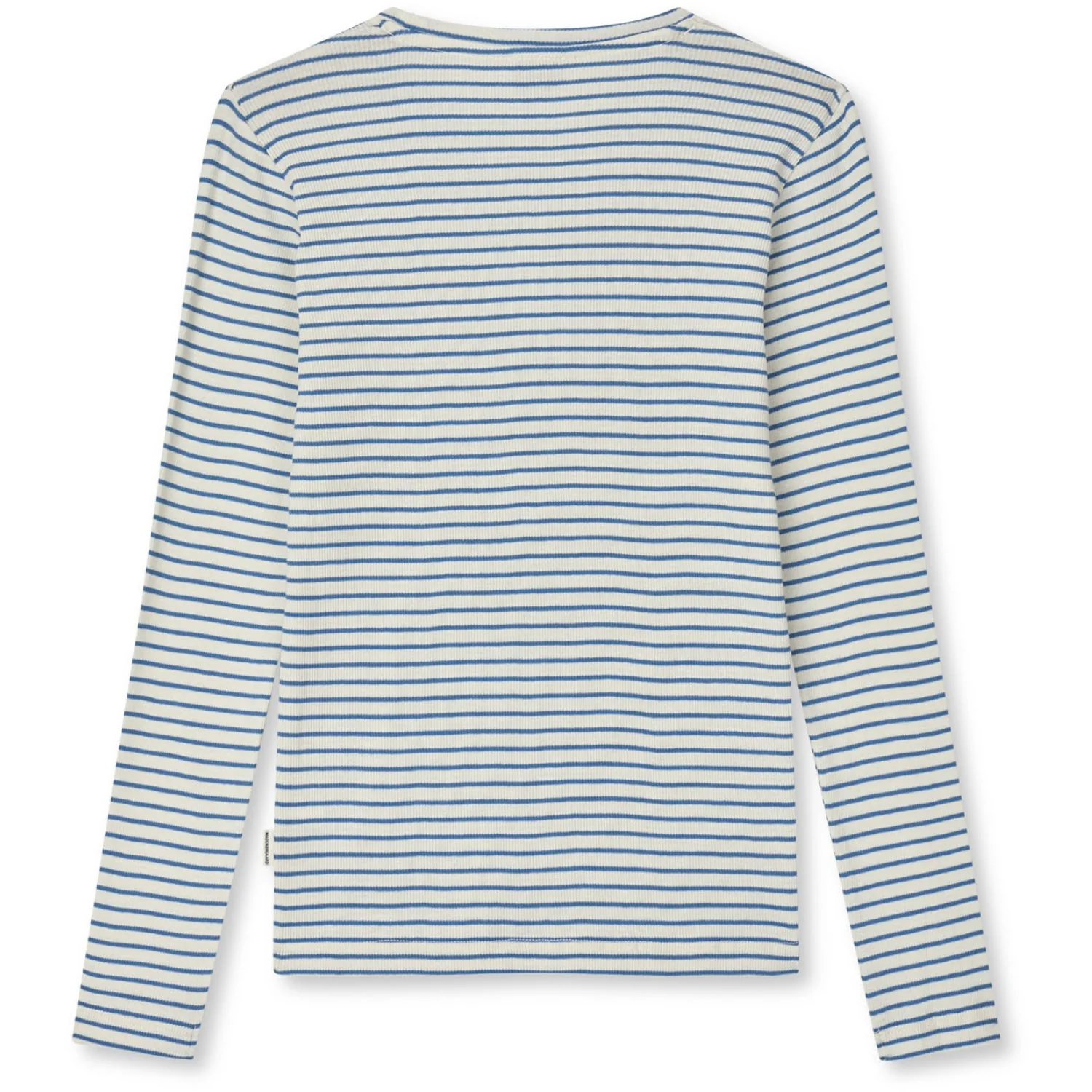 Mads Nørgaard Vanilla Ice/Bright Cobalt 2X2 Cotton Stripe Talino Tee L/S - Image 2